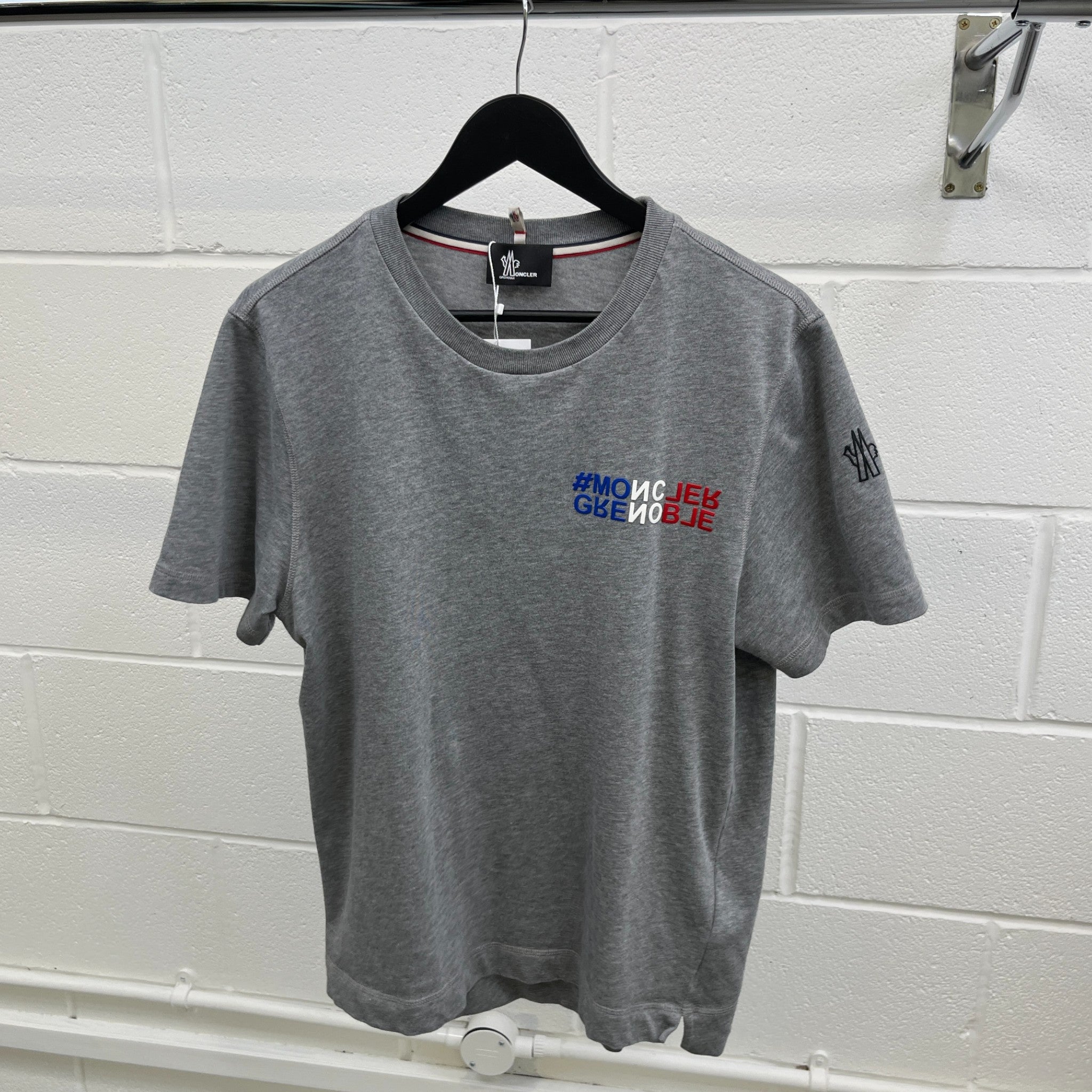 Men's Grenoble Logo T-Shirt Grey Size L