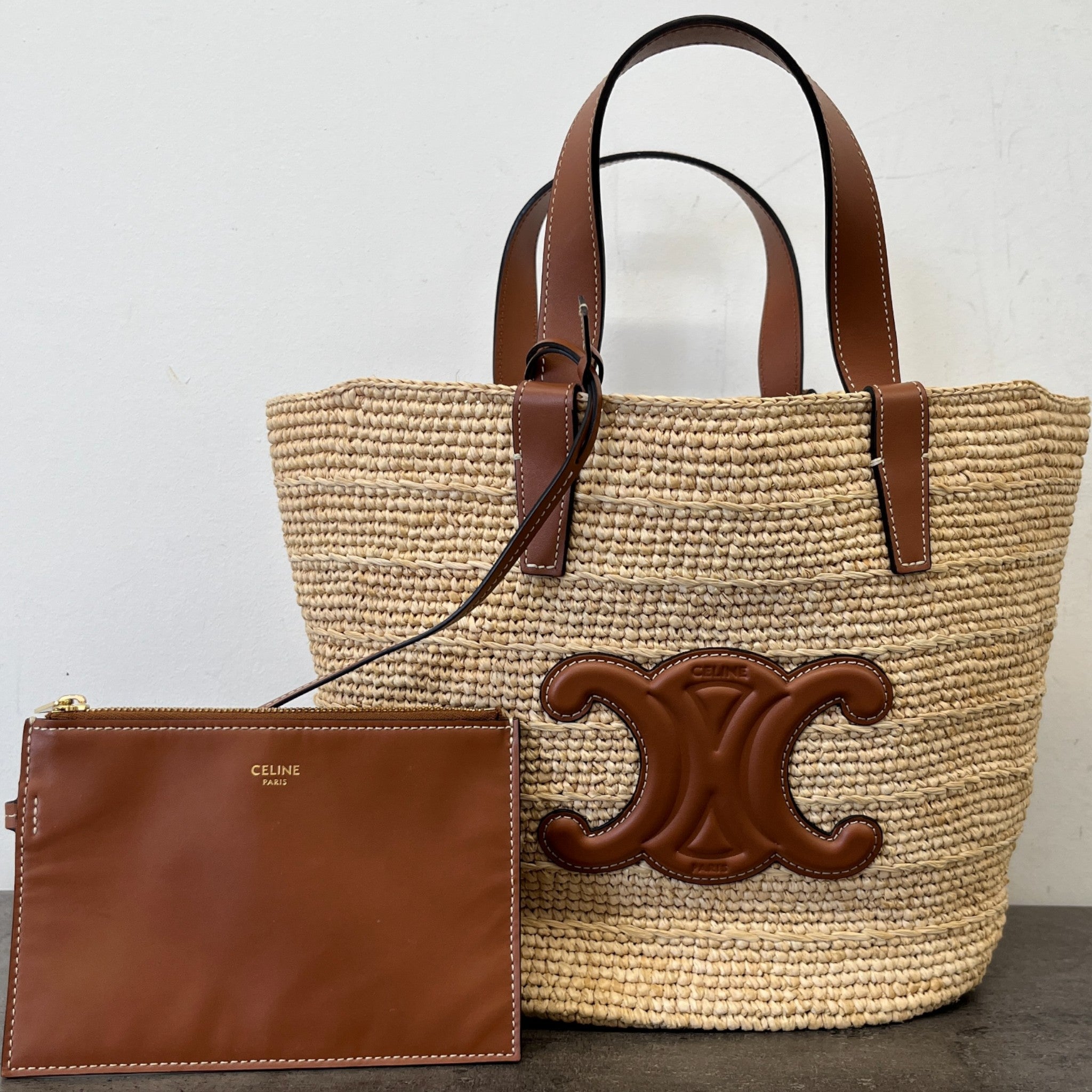 Women's Teen Supple Raffia Bag Beige