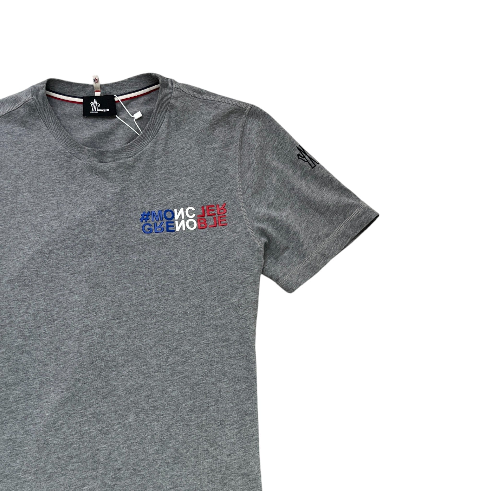 Men's Grenoble Logo T-Shirt Grey Size L