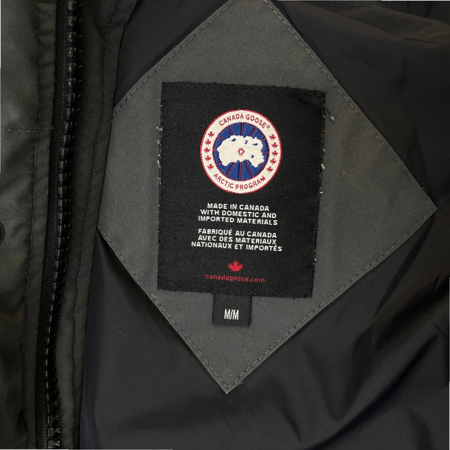 Men's Wyndham Parka Down Jacket Grey Size M
