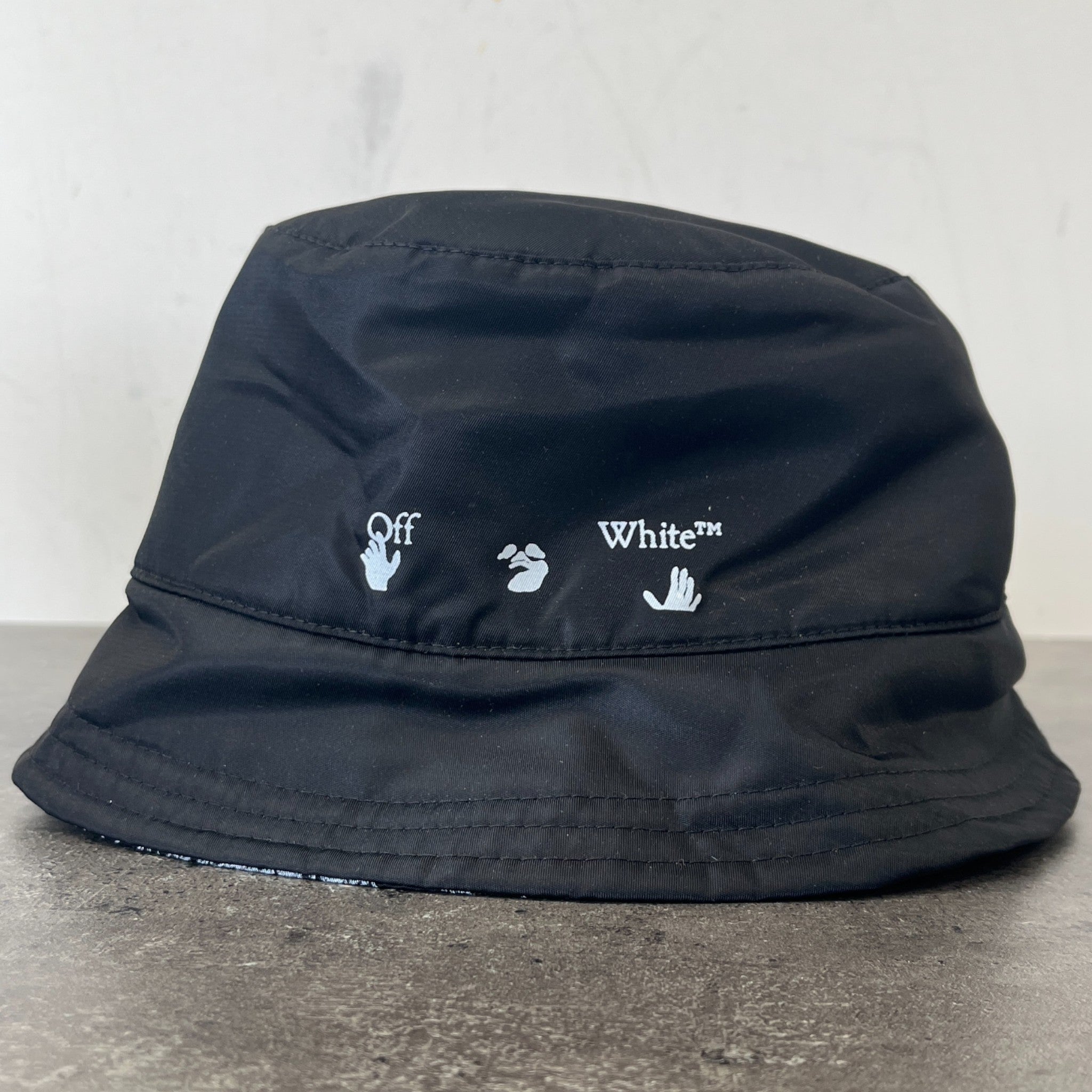 Reversible Logo Bucket Hat Black