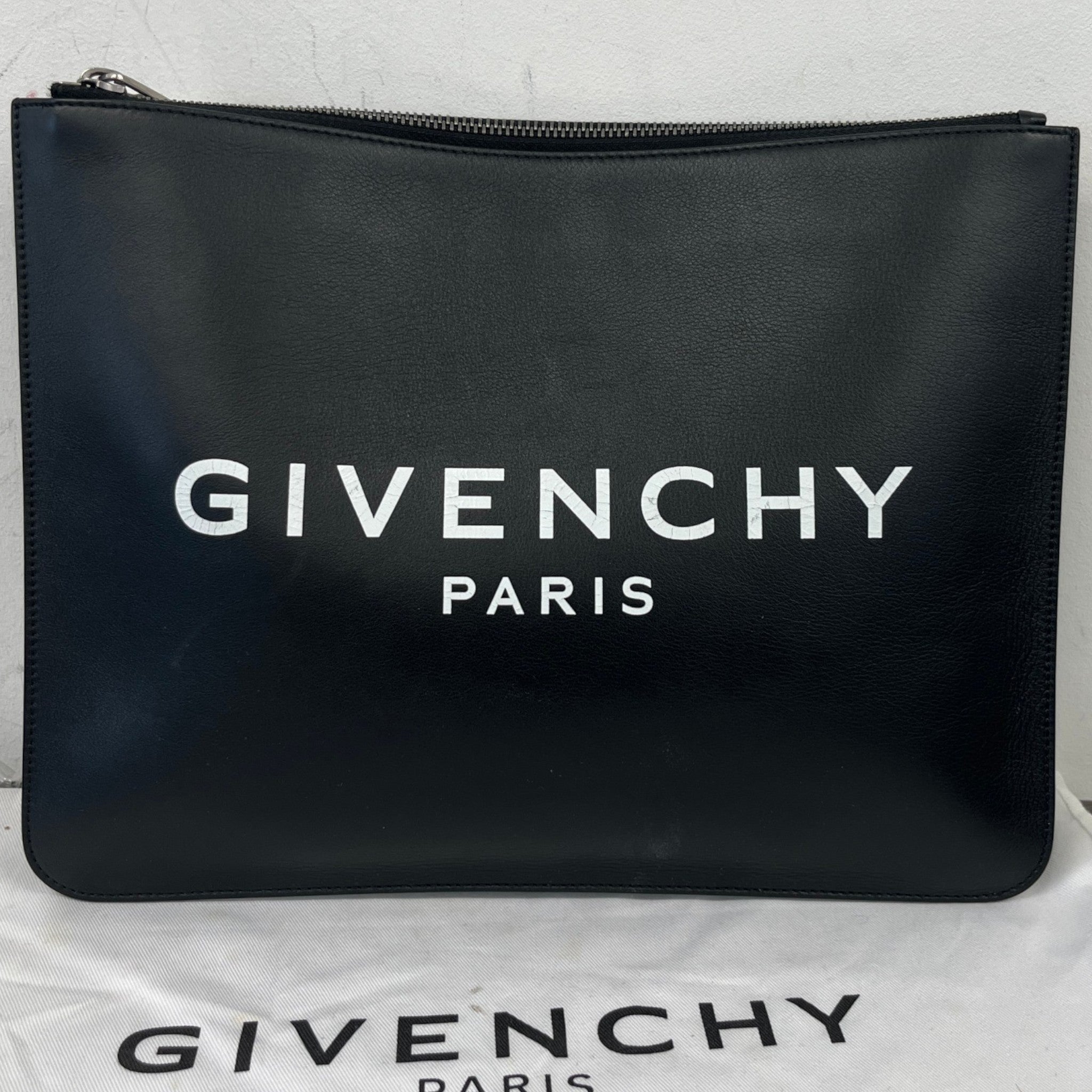 Men's Logo Print Pouch Black