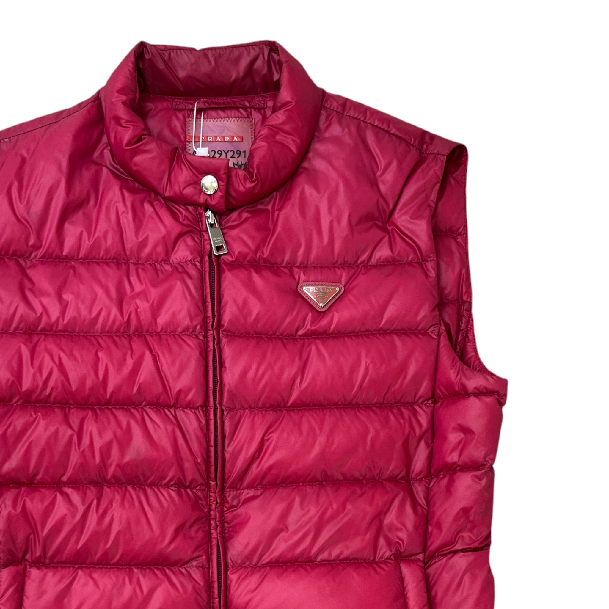 Women's Plaque Logo Gilet Pink Size 44 / UK 12