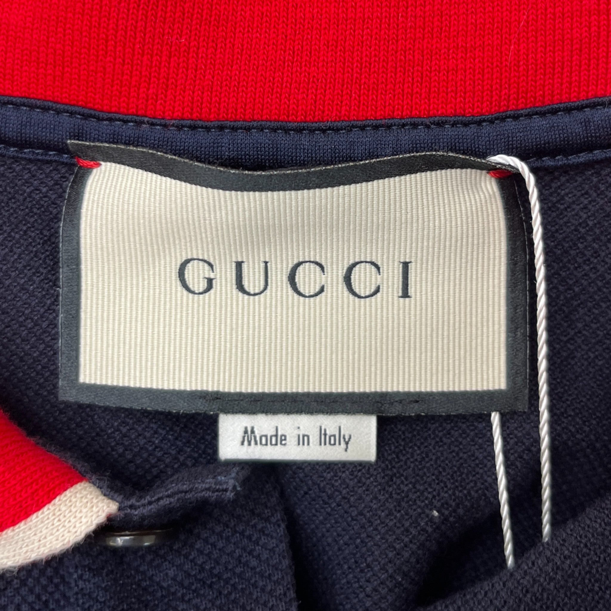 Men's Tape Logo Polo Shirt Navy Size L