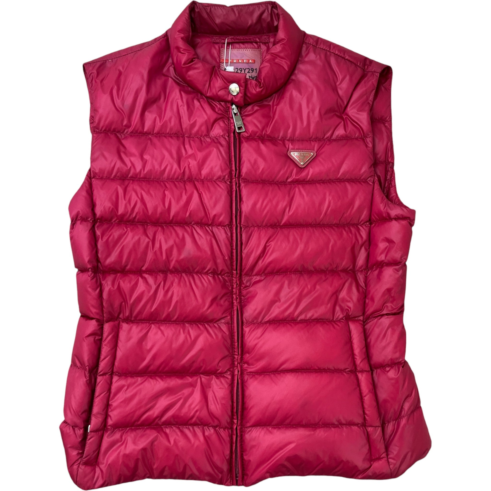 Women's Plaque Logo Gilet Pink Size 44 / UK 12
