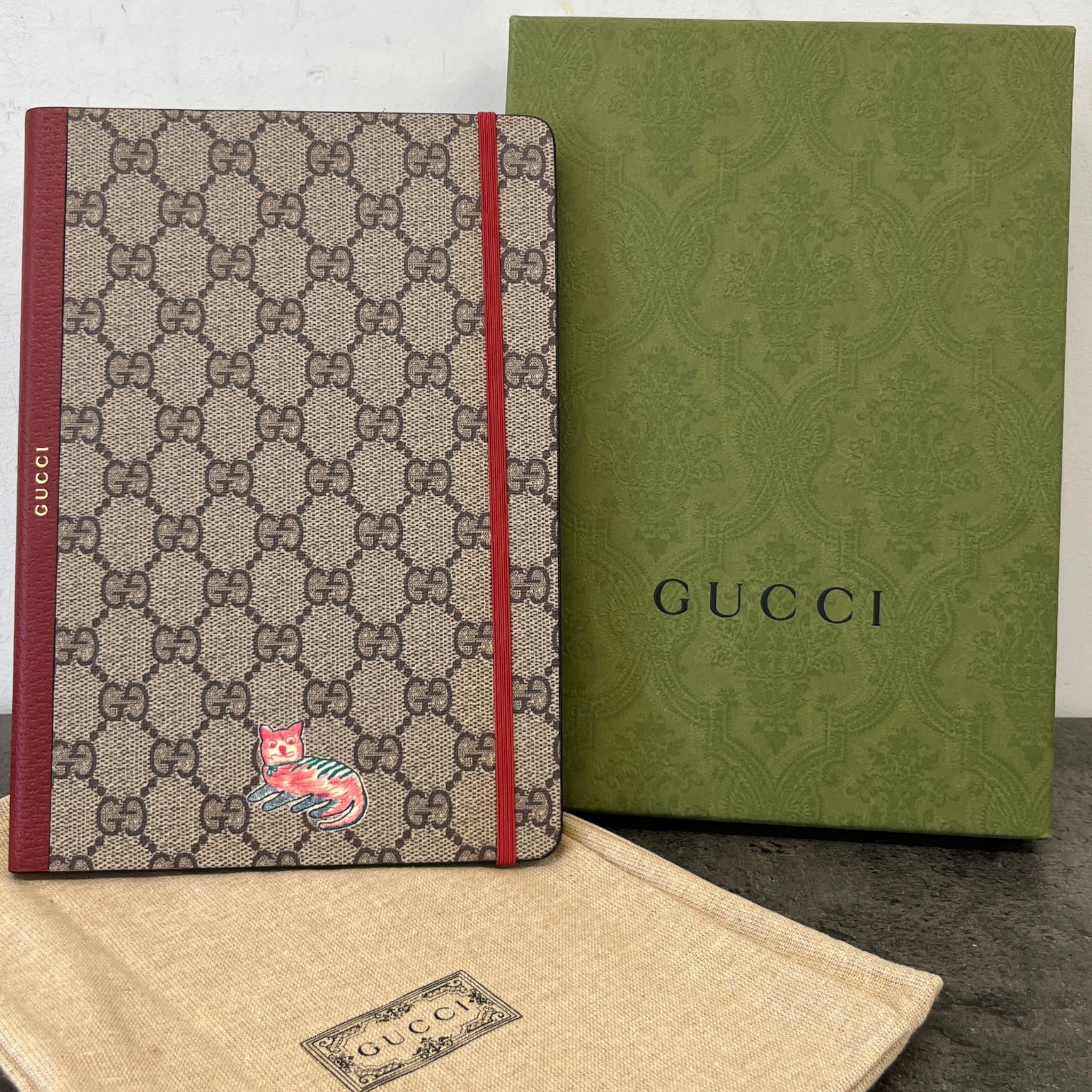 Gg Supreme Notebook Beige