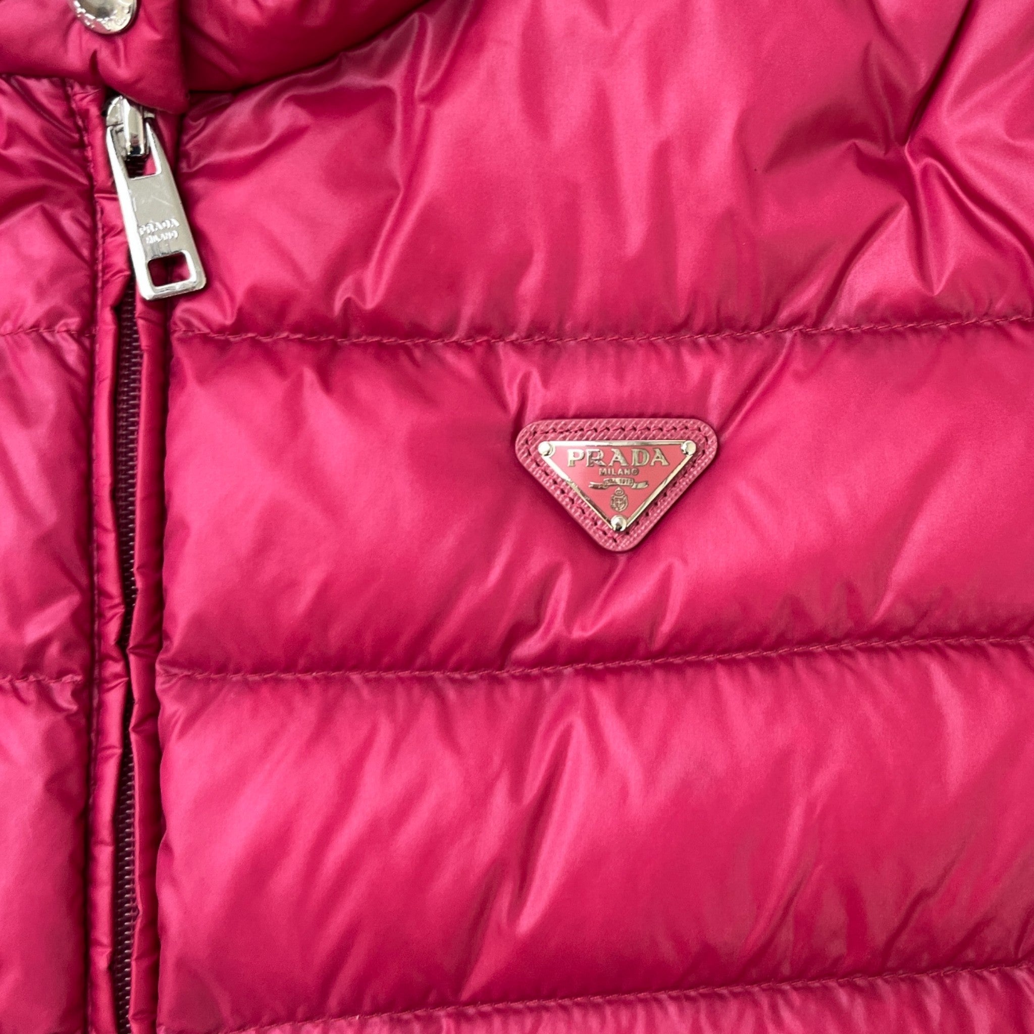 Women's Plaque Logo Gilet Pink Size 44 / UK 12