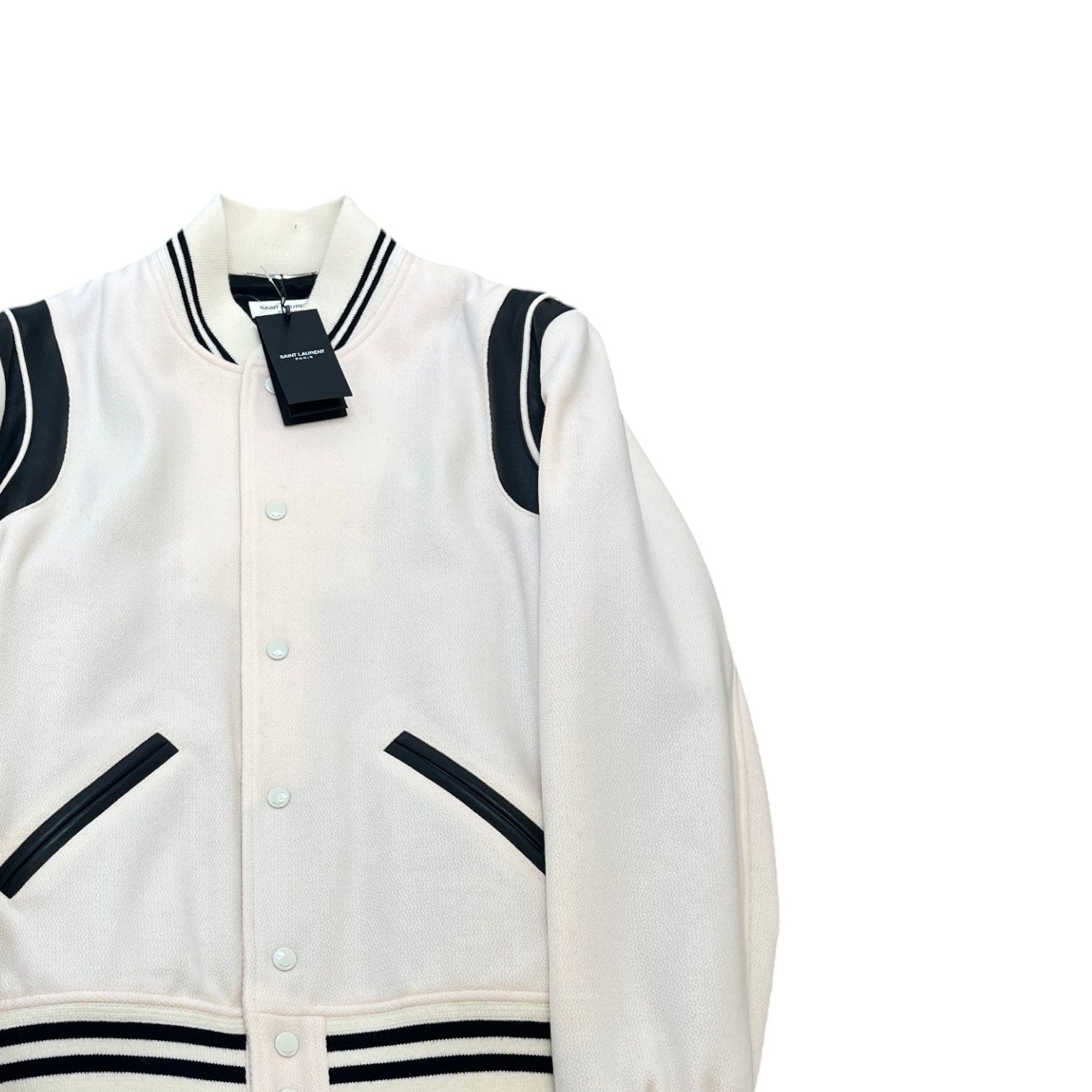 Men's Teddy Varsity Jacket Cream Size IT 56 / XXXL