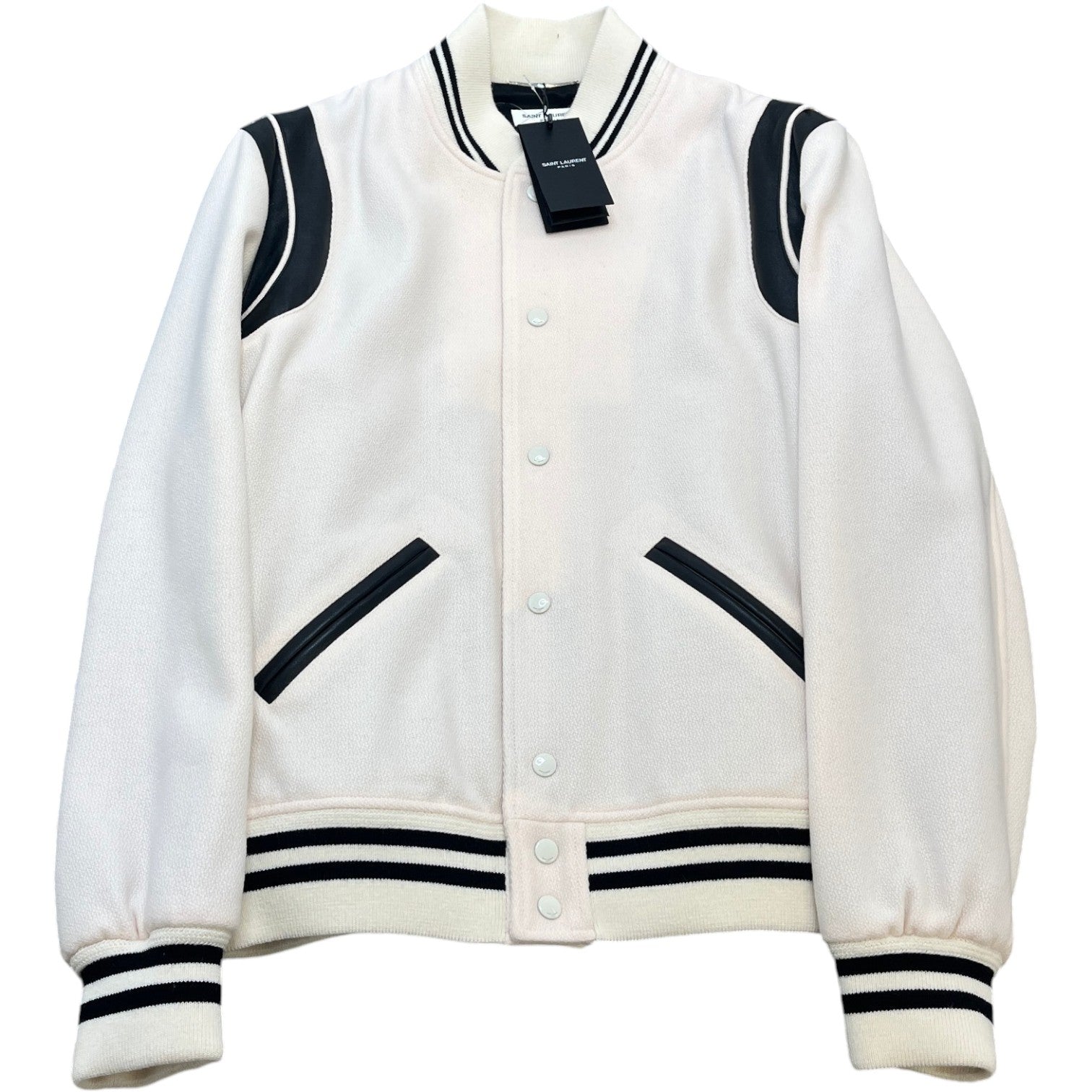 Men's Teddy Varsity Jacket Cream Size IT 56 / XXXL
