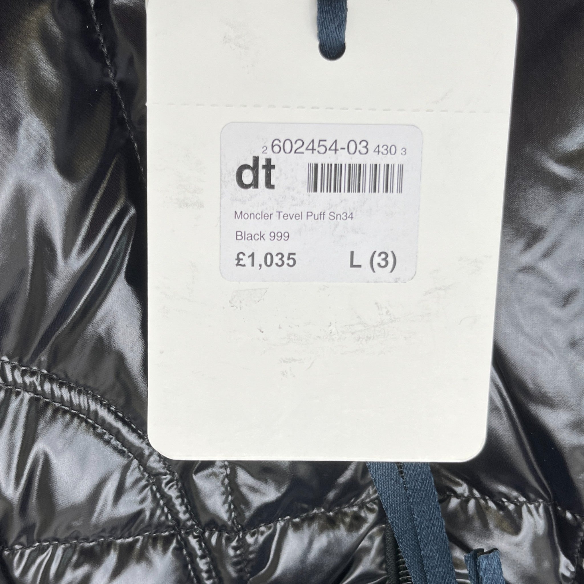 Men's Tevel Down Jacket Black Size 3 / L