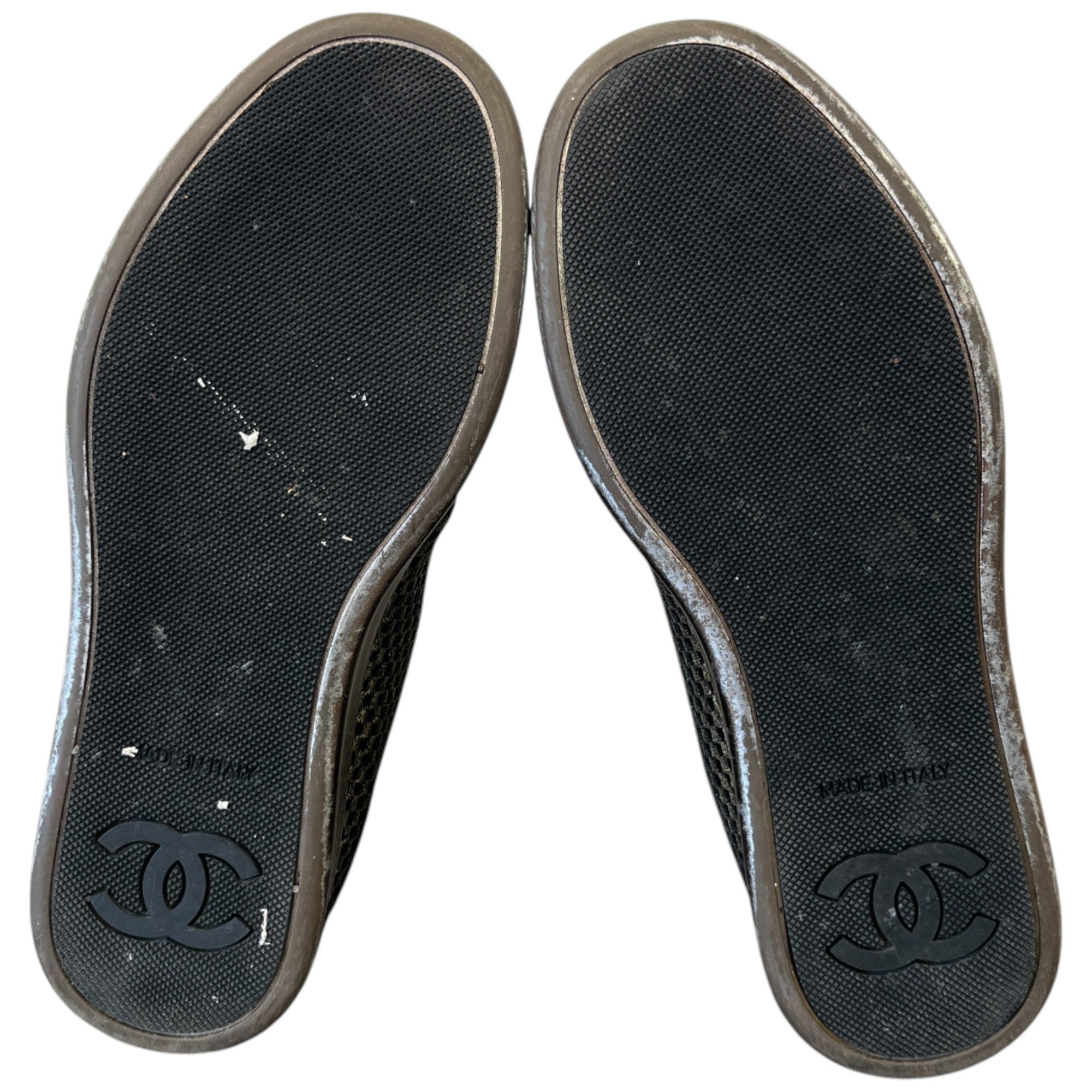 Women's Cc Logo Mesh High Trainers Gold Size EU 37 / UK 4