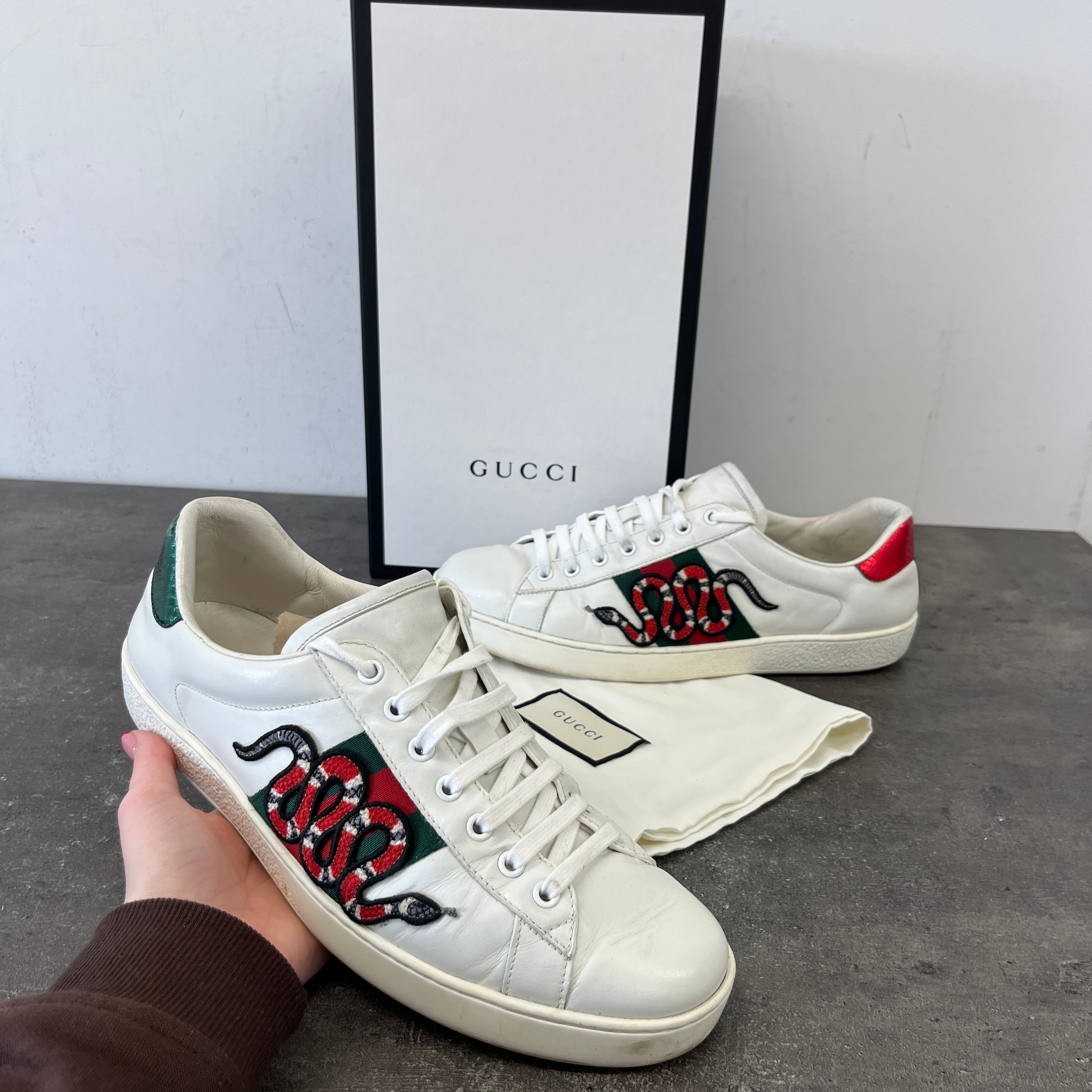 Men's Kingsnake Ace Low Trainers White Size EU 43.5 / UK 9.5