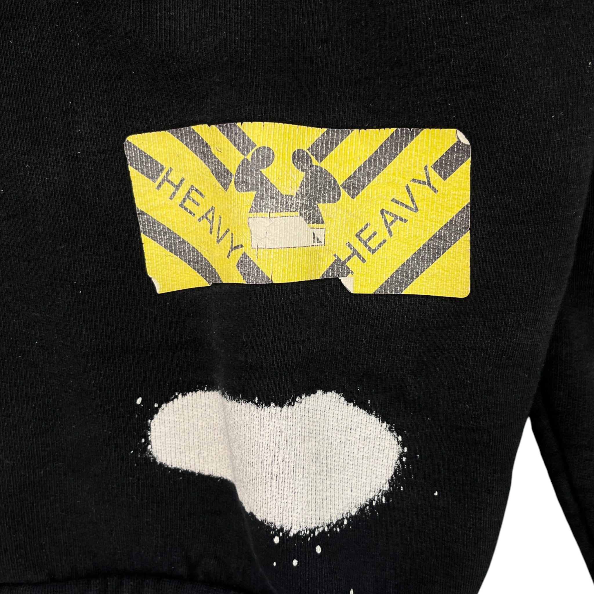 Men's Diagonal Spray Paint Hoodie Black Size XS