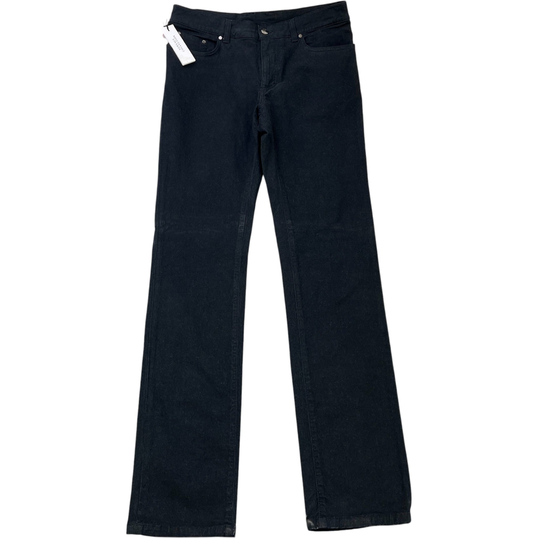 Men's Embroidered Medusa Logo Jeans Black Size Waist 32"