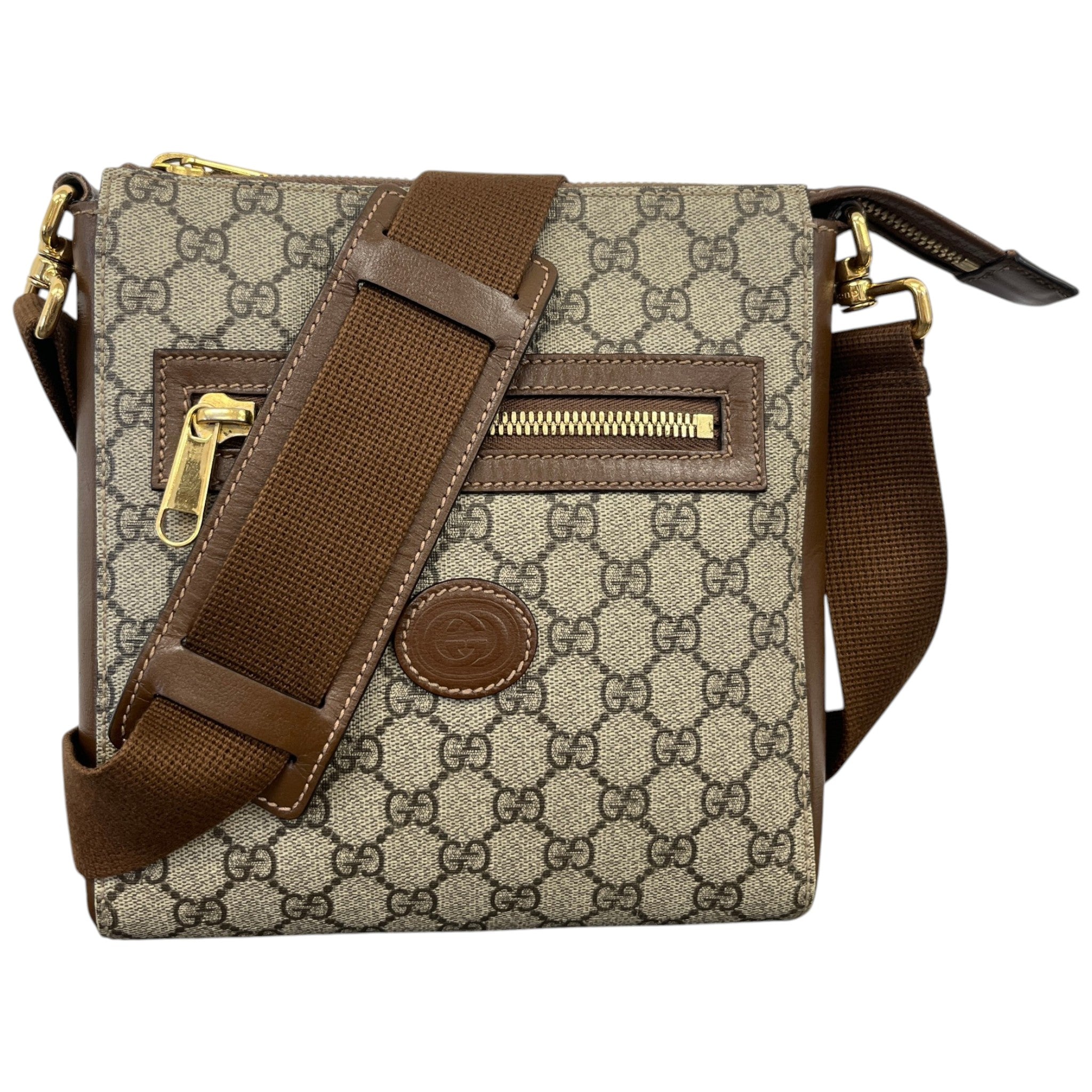 Men's Gg Supreme Messenger Bag Beige