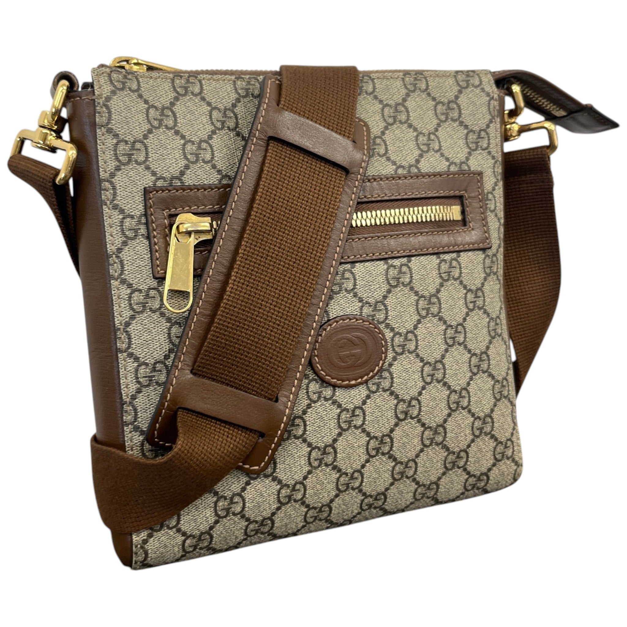 Men's Gg Supreme Messenger Bag Beige