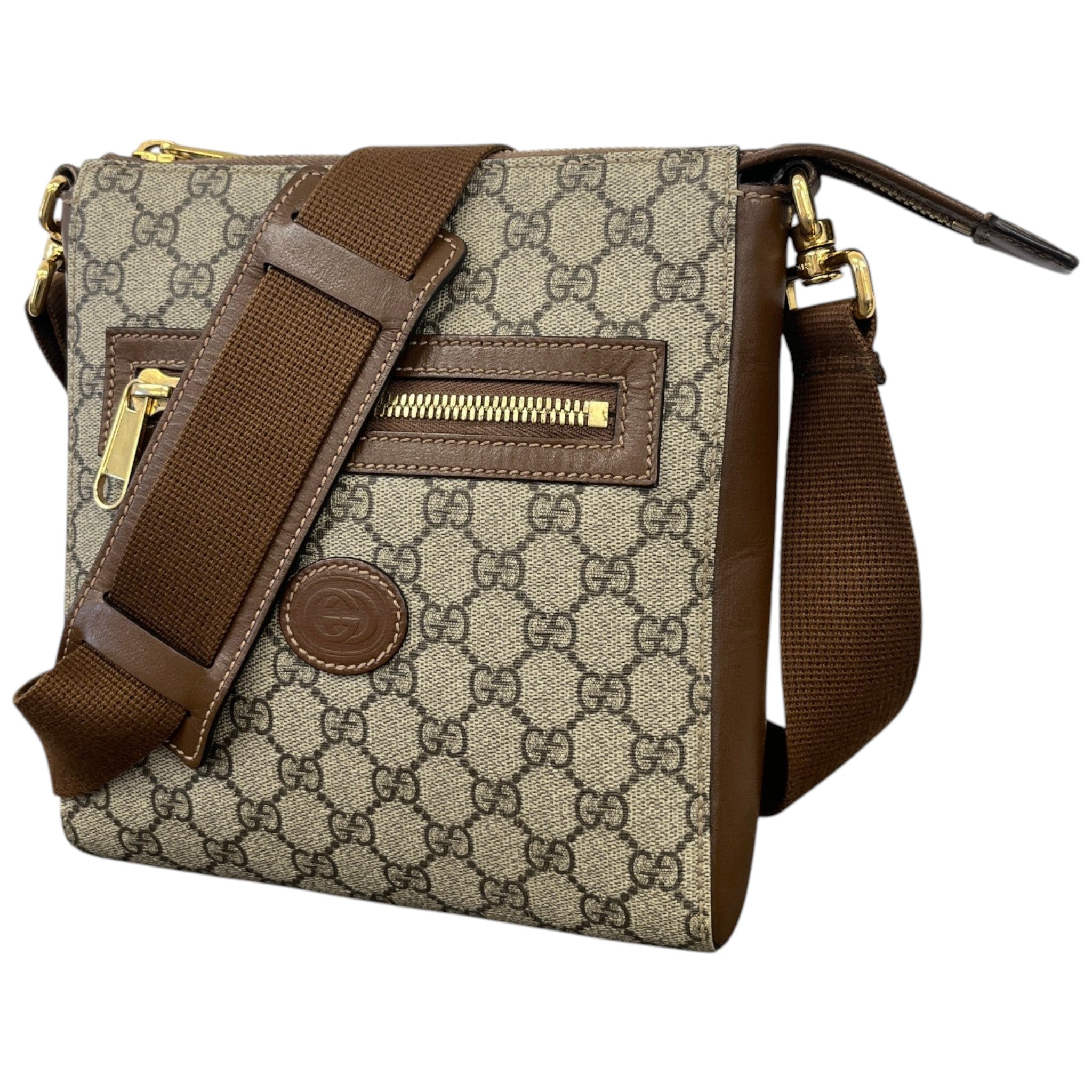 Men's Gg Supreme Messenger Bag Beige