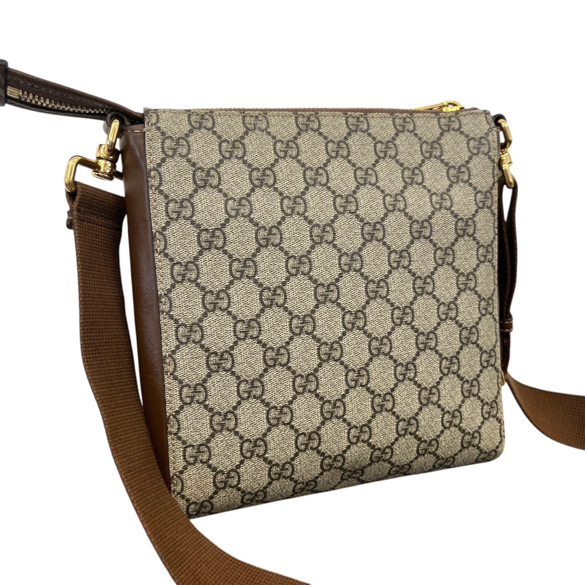 Men's Gg Supreme Messenger Bag Beige