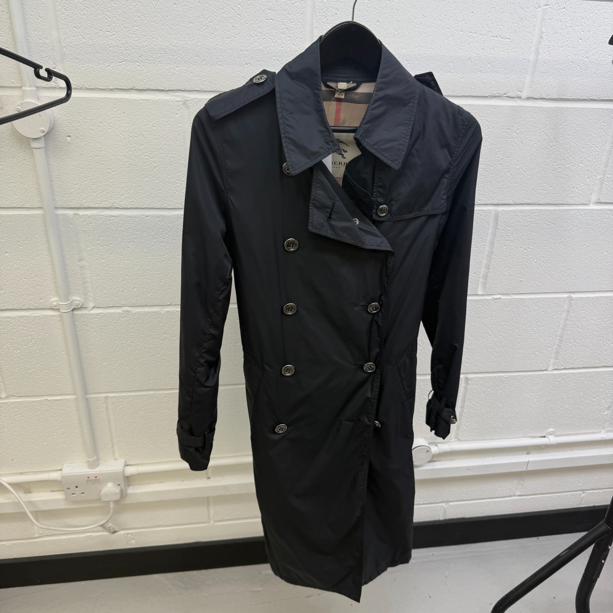 Women's Lightweight Trench Jacket Black Size 0 / UK 8