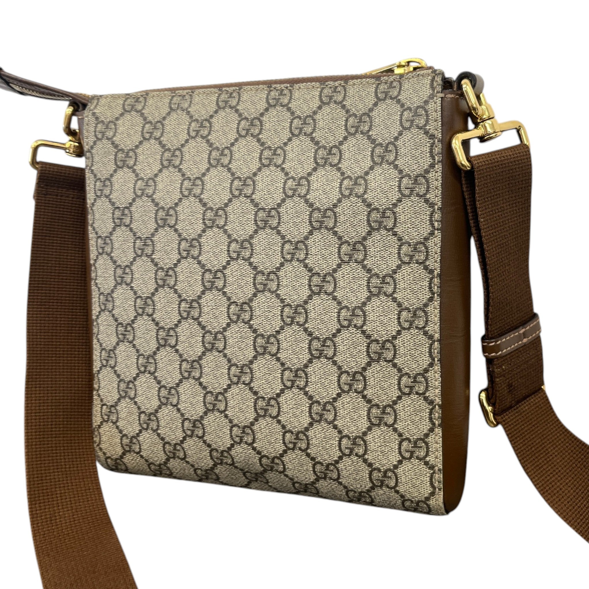 Men's Gg Supreme Messenger Bag Beige