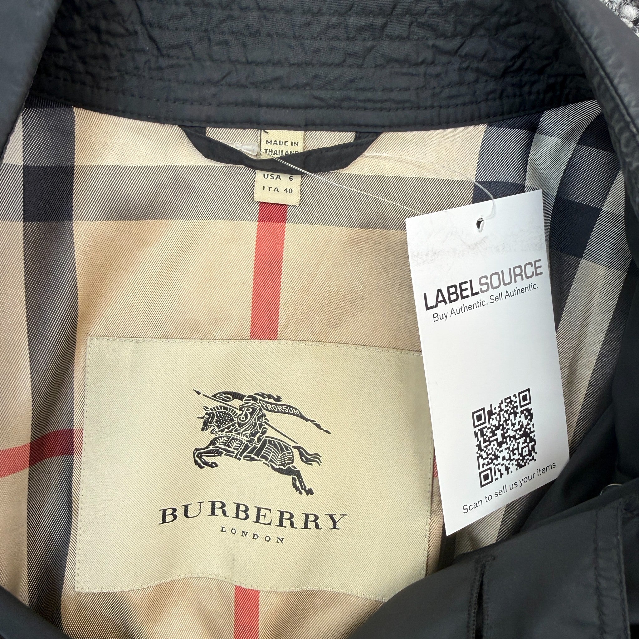 Women's Lightweight Trench Jacket Black Size 0 / UK 8