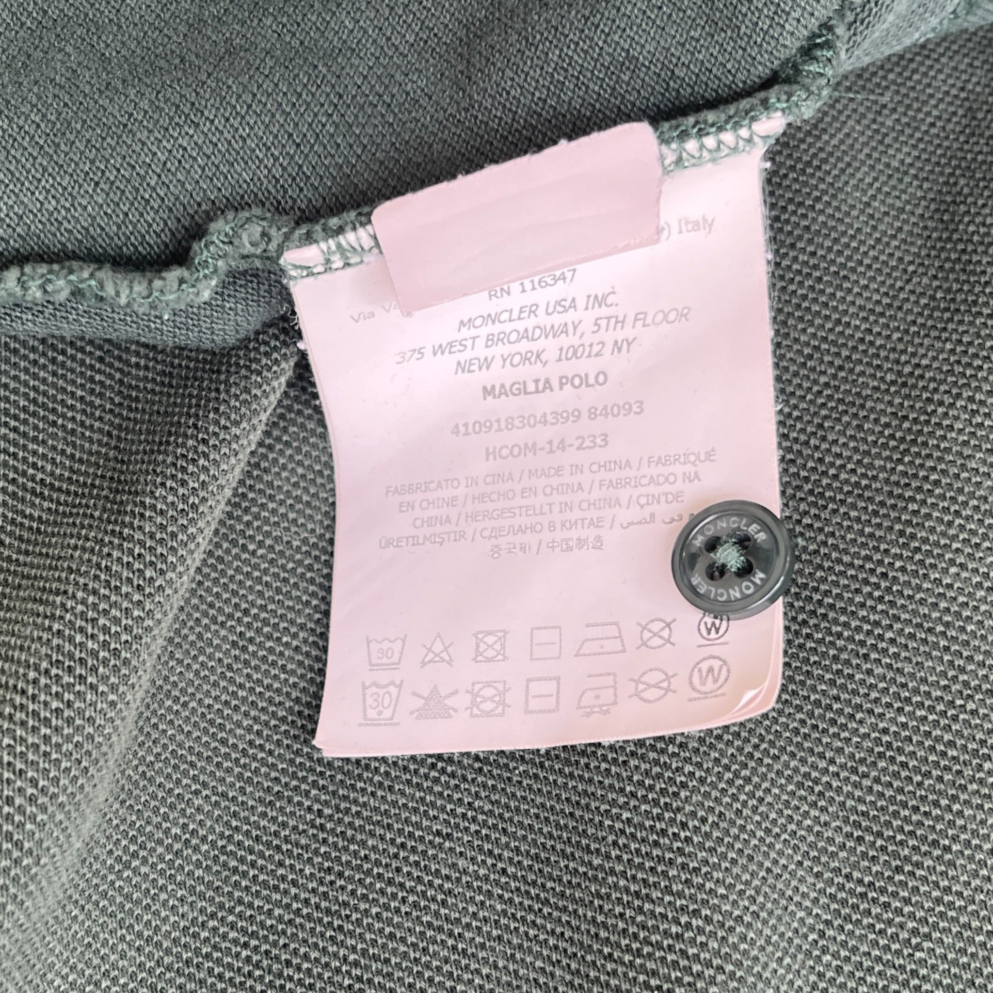 Men's Maglia Polo Shirt Green Size XL