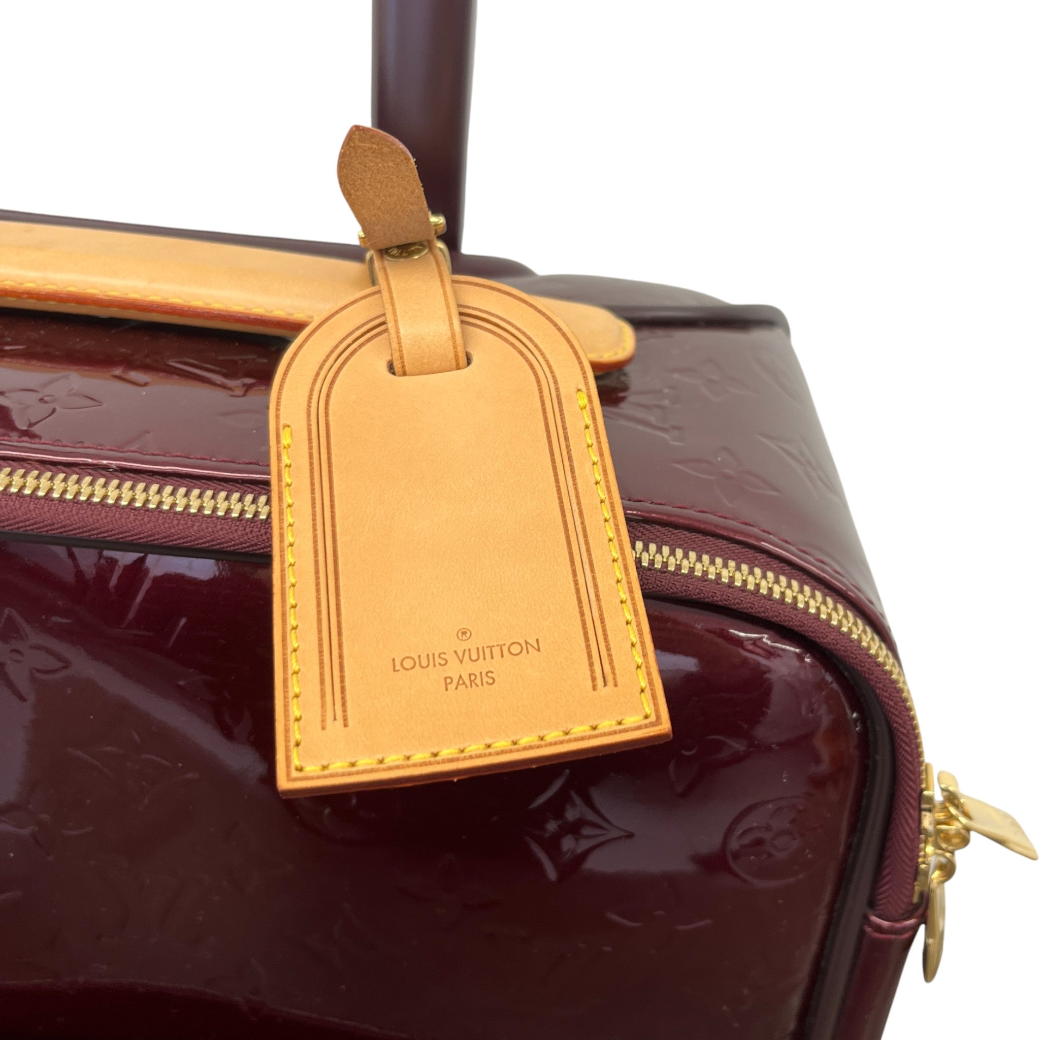 Men's Vernis Leather Pegase 45 Suitcase Burgundy