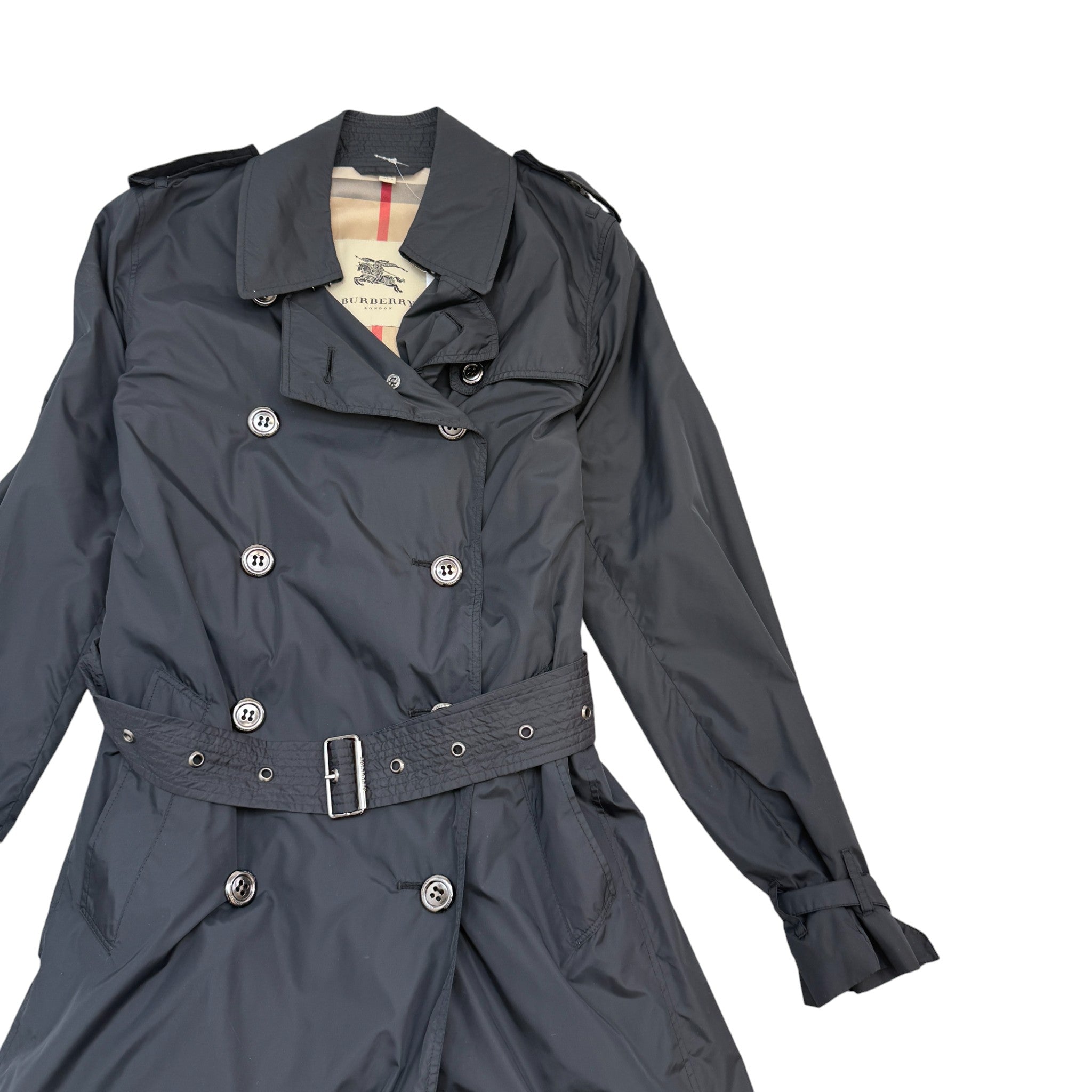 Women's Lightweight Trench Jacket Black Size 0 / UK 8
