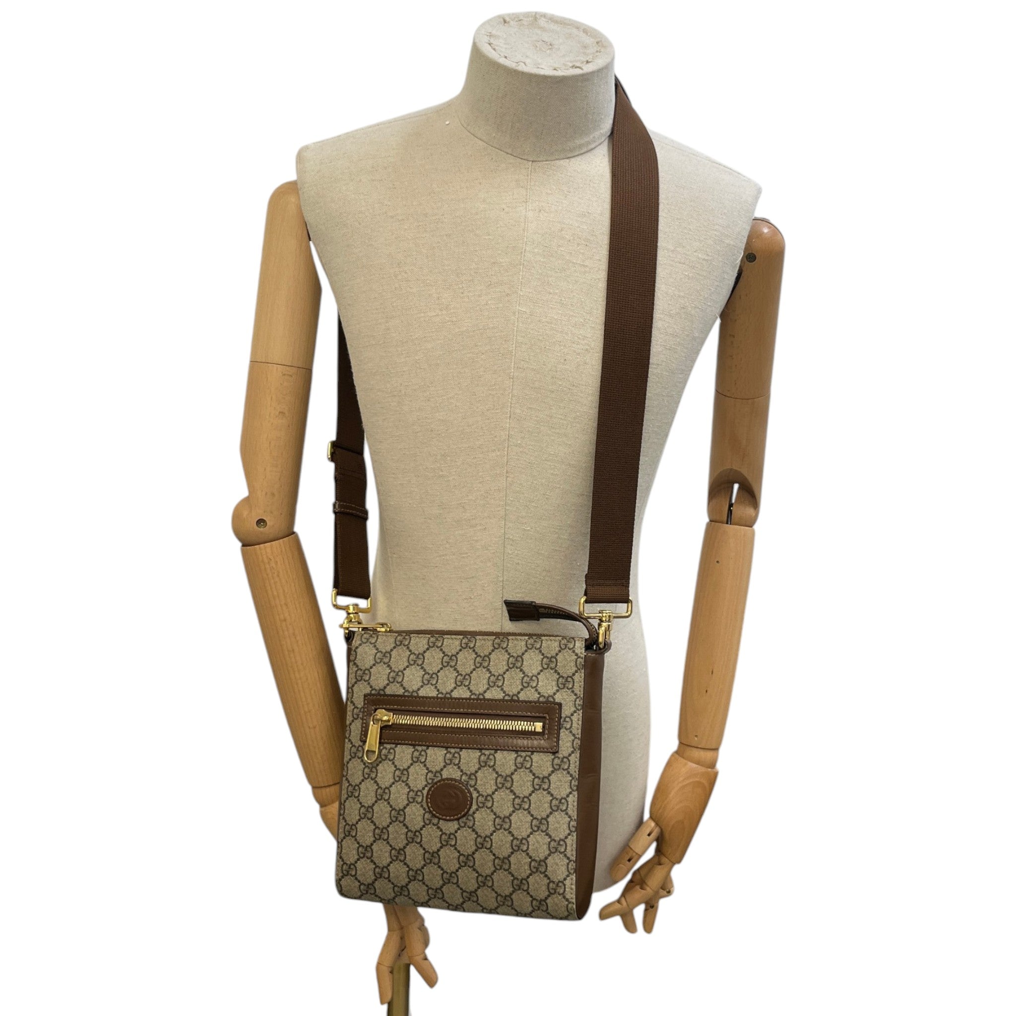 Men's Gg Supreme Messenger Bag Beige