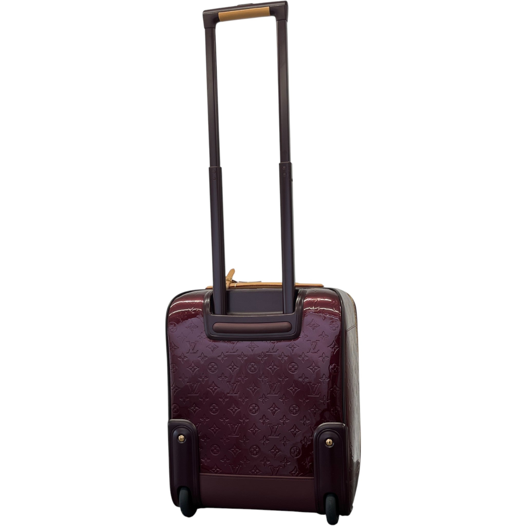 Men's Vernis Leather Pegase 45 Suitcase Burgundy