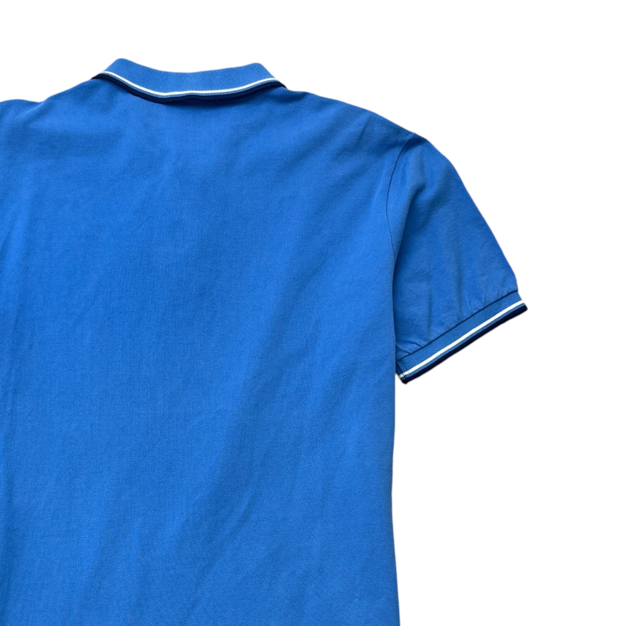 Men's Tab Logo Polo Shirt Blue Size XL