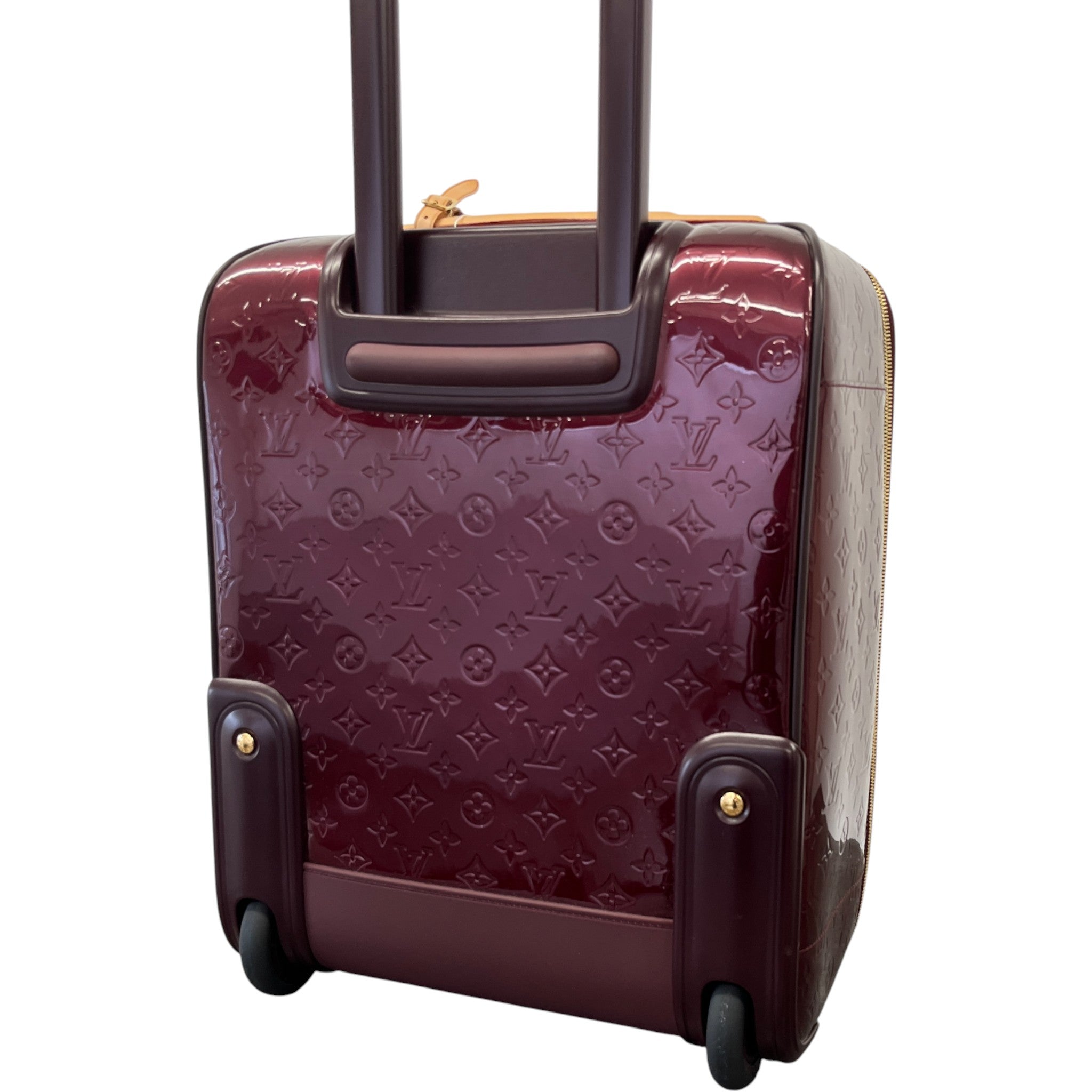 Men's Vernis Leather Pegase 45 Suitcase Burgundy
