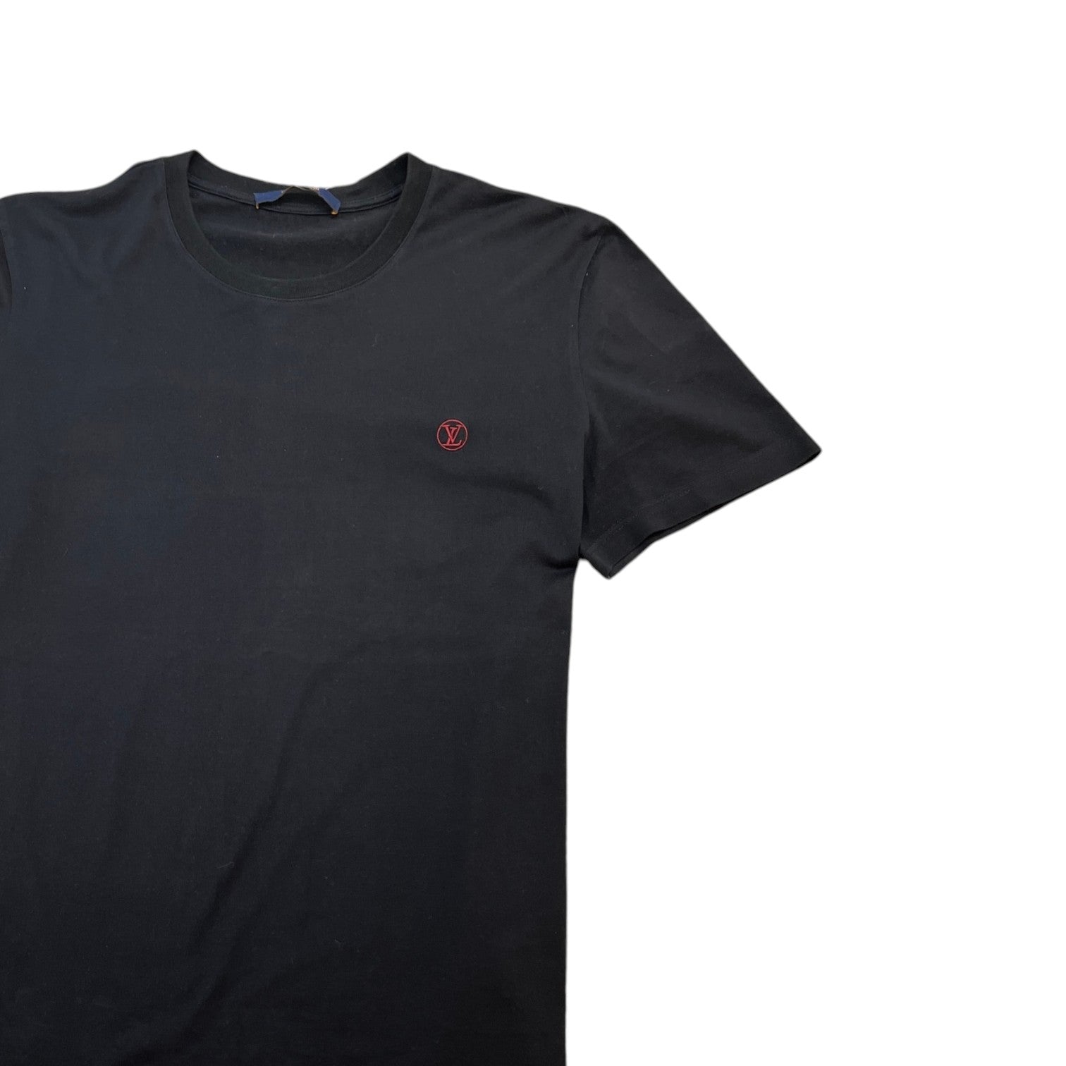 Men's Embroidered Logo T-Shirt Black Size L