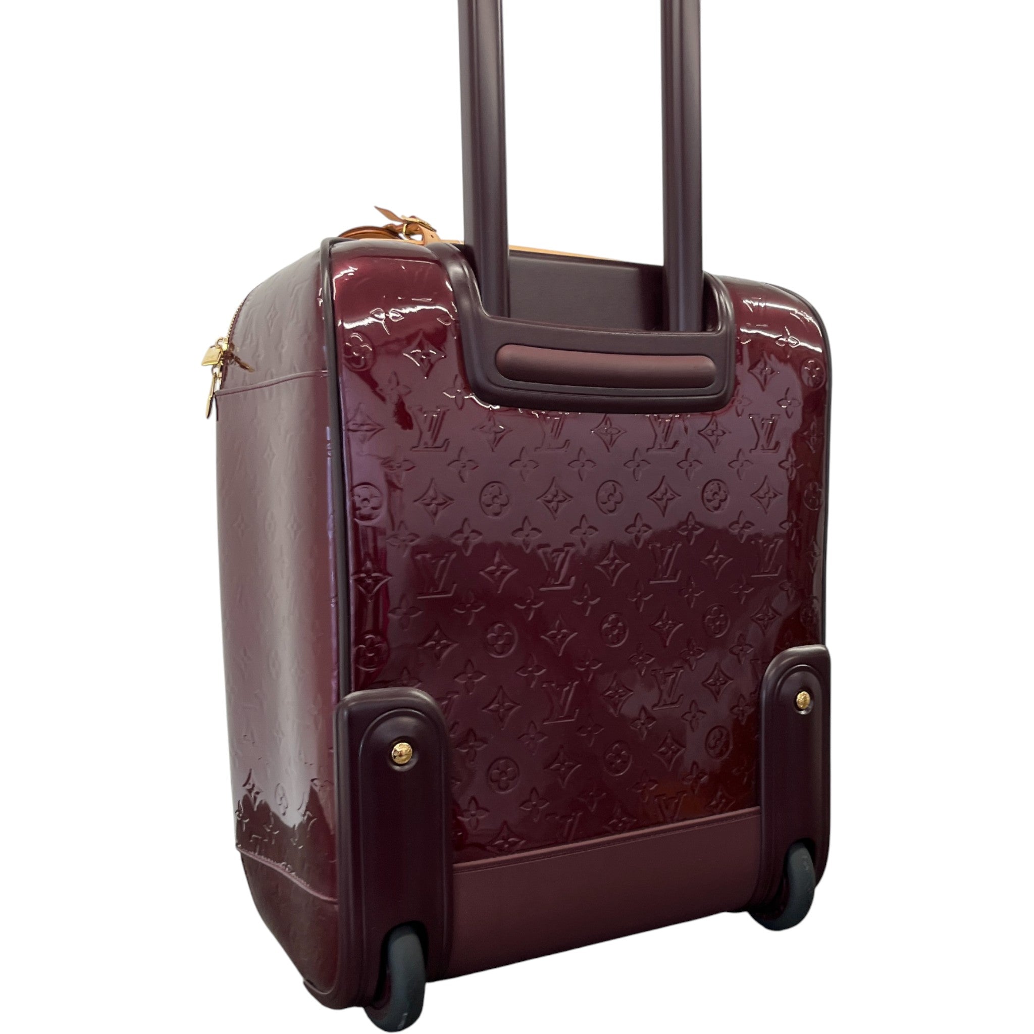Men's Vernis Leather Pegase 45 Suitcase Burgundy