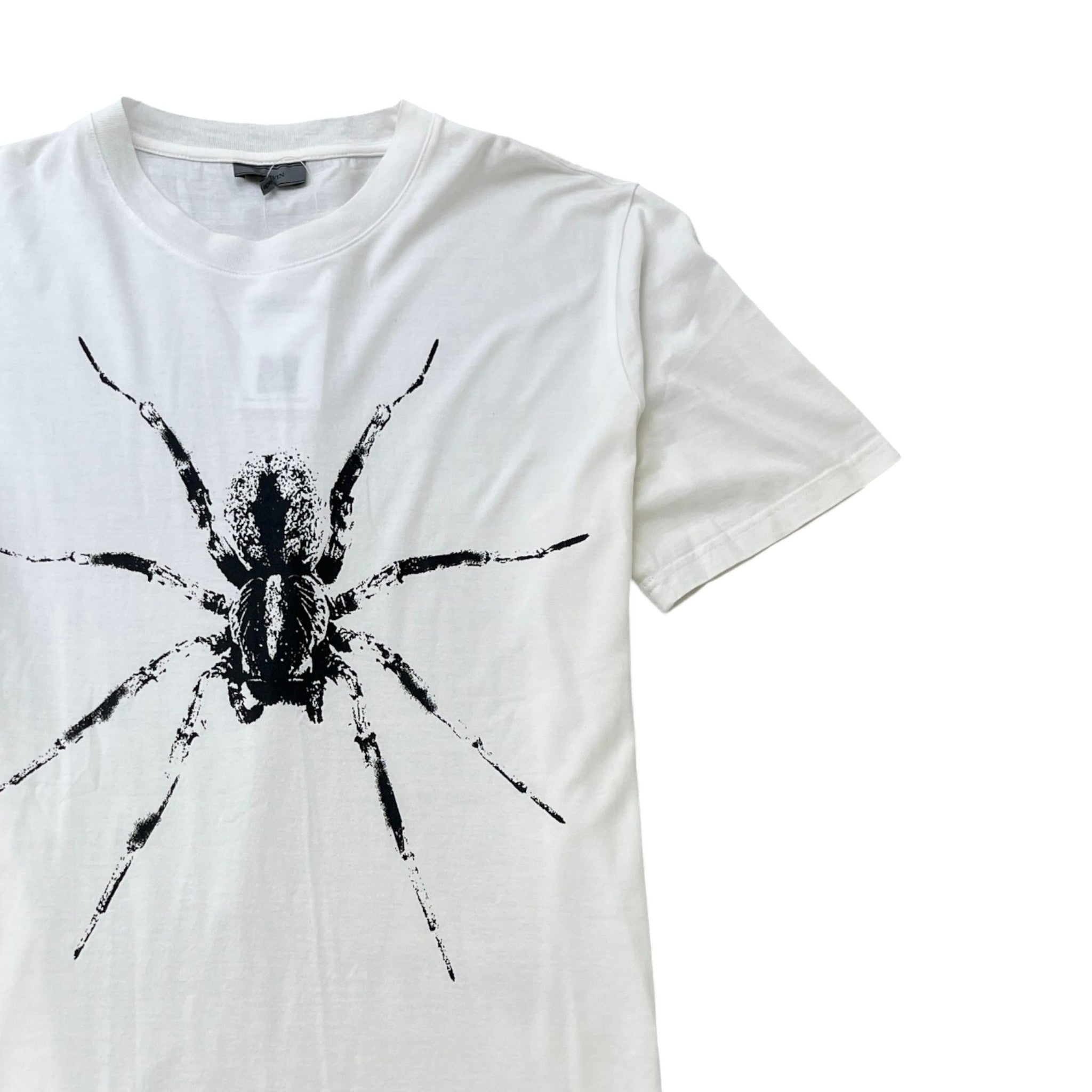 Men's Spider Print T-Shirt White Size M