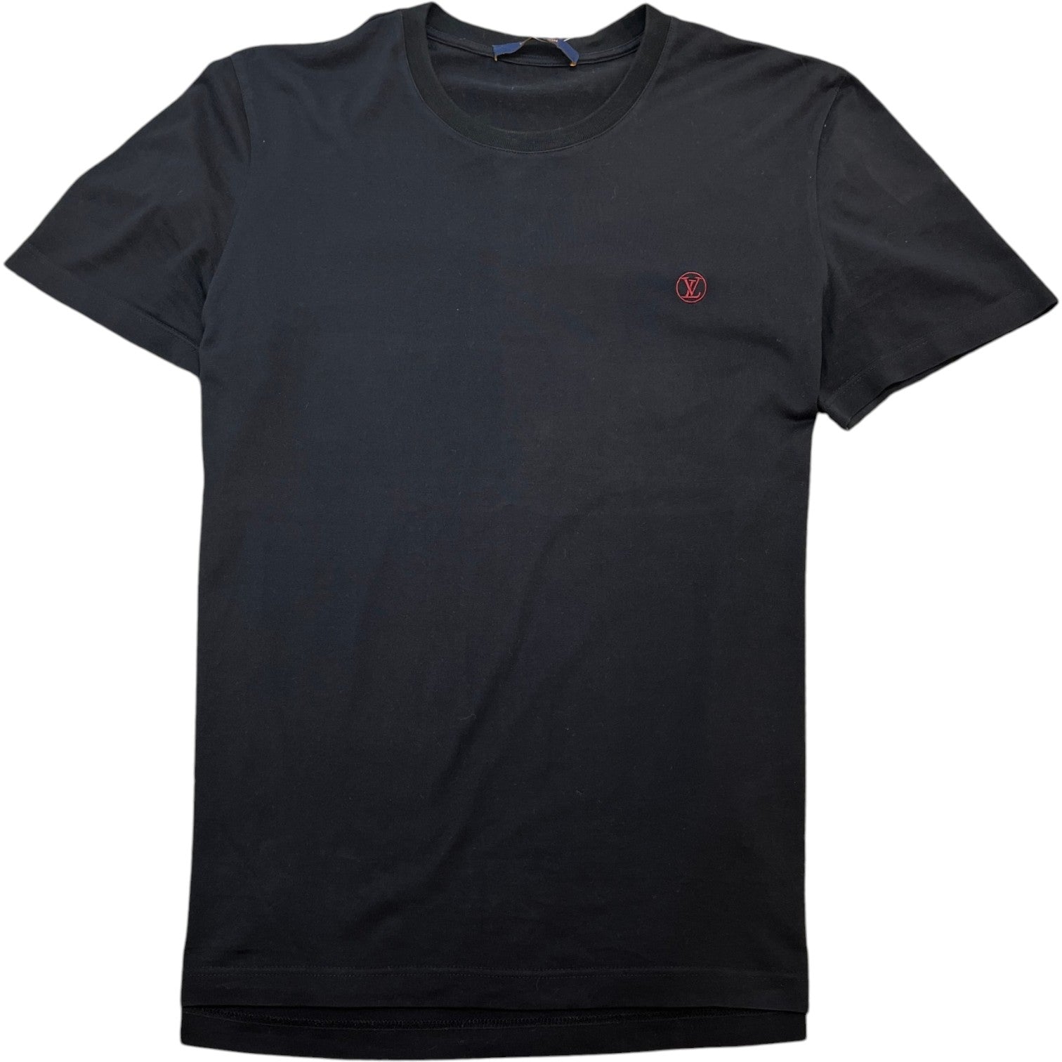 Men's Embroidered Logo T-Shirt Black Size L