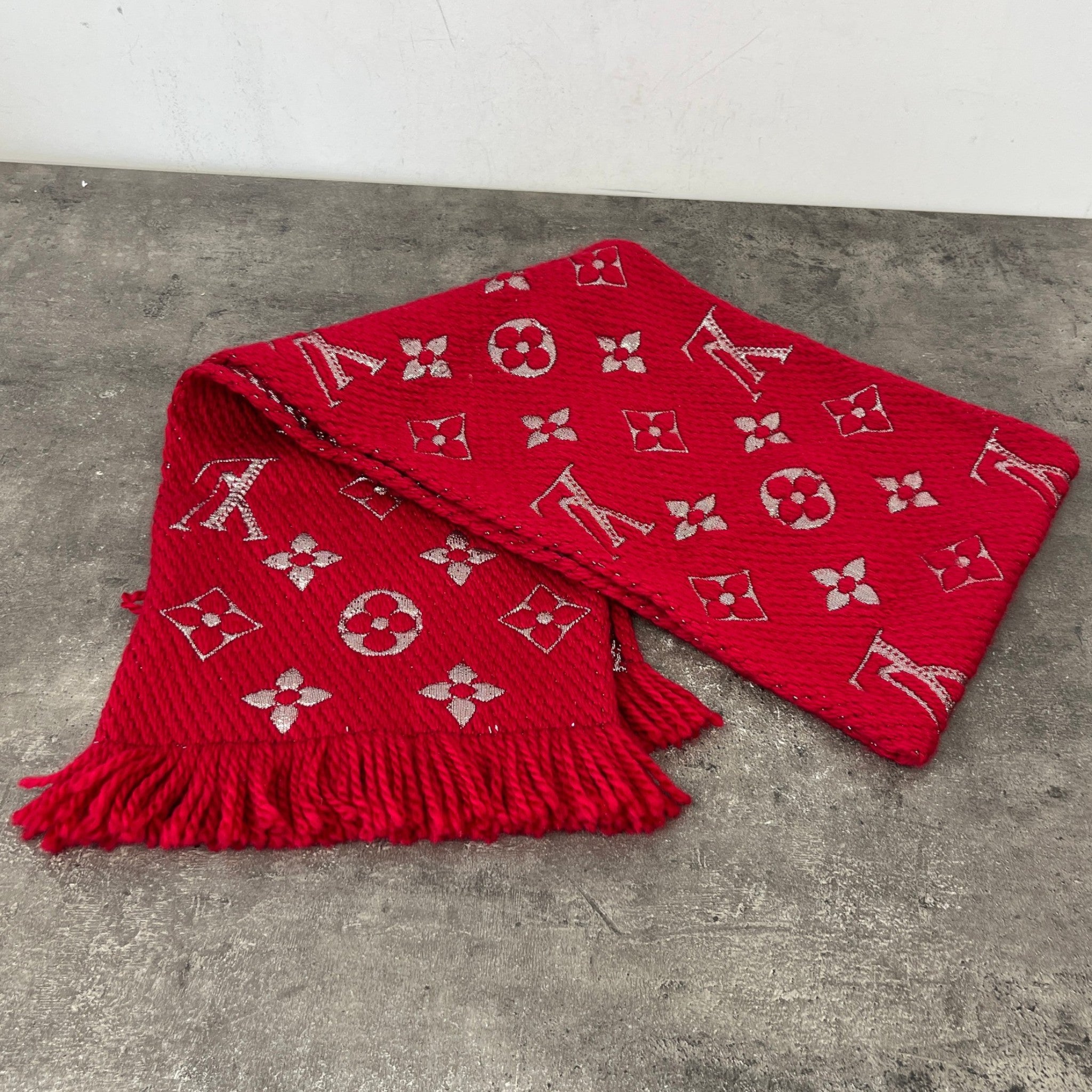 Women's Logomania Scarf Red
