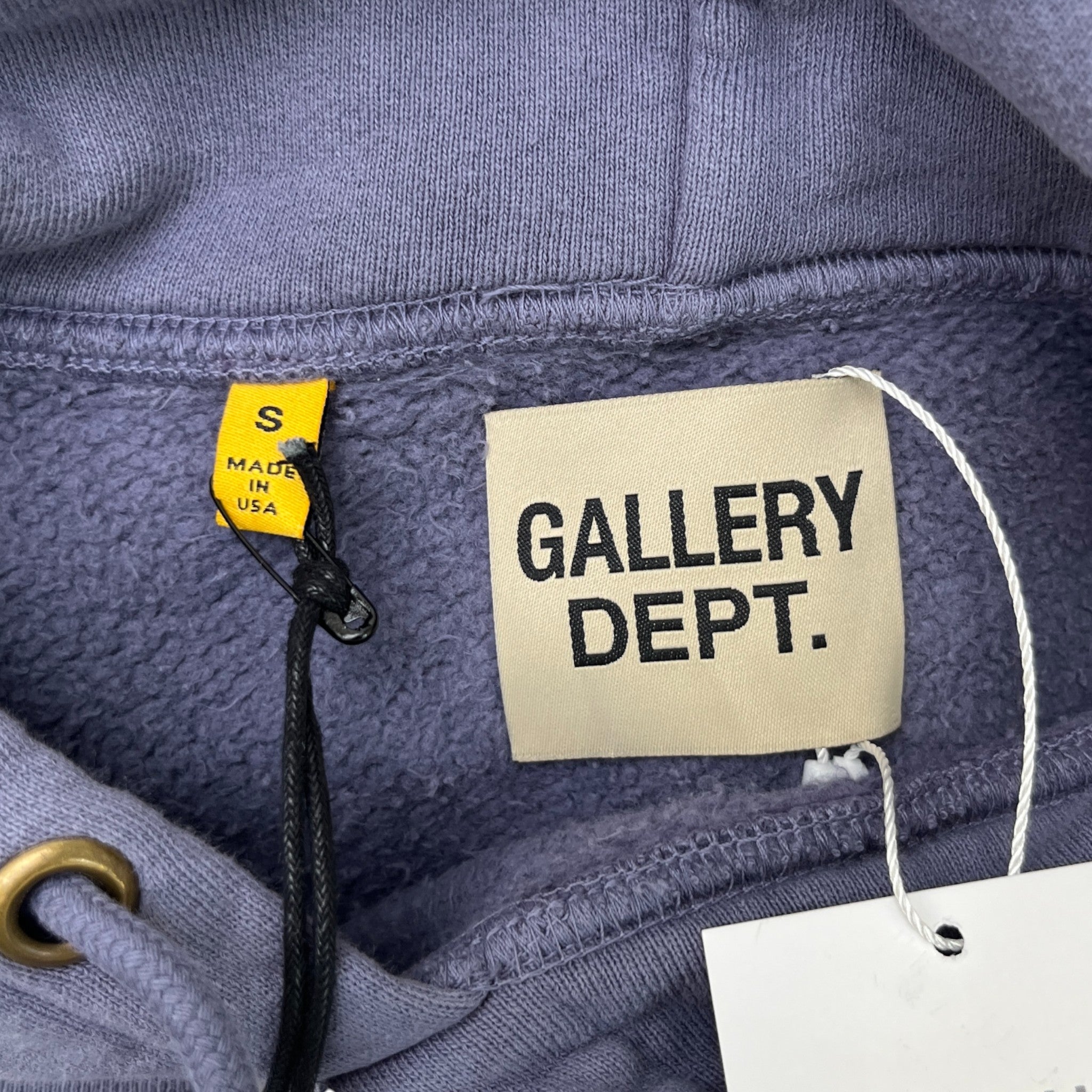 Men's Property Logo Print Hoodie Blue Size S