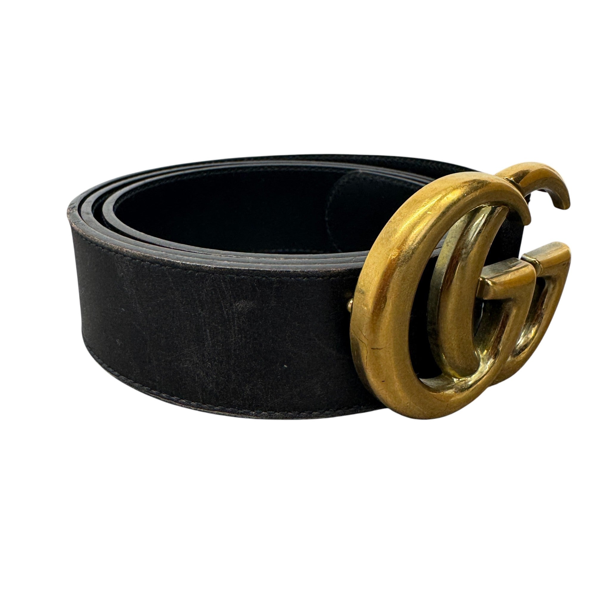 Women's Interlocking G Belt Black Size Waist 36"