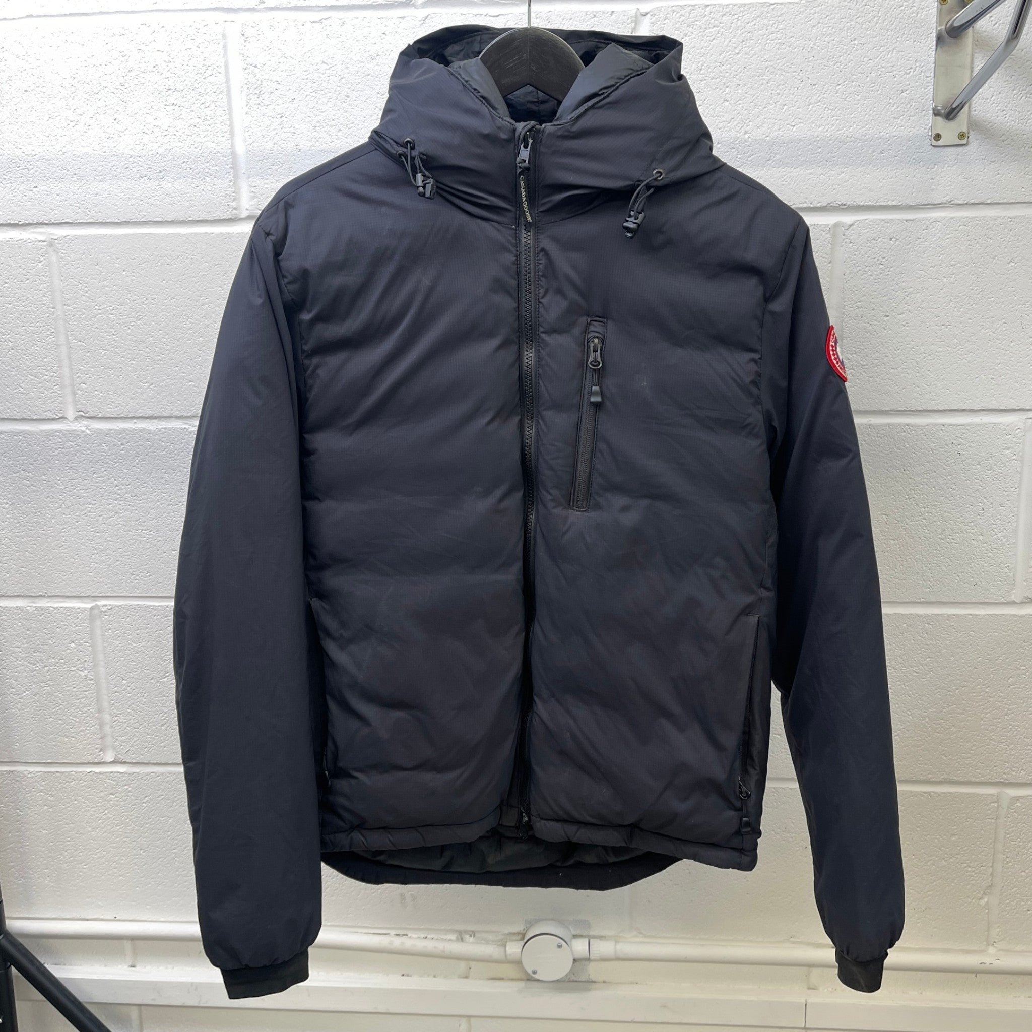 Men's Lodge Hoody Down Jacket Black Size M