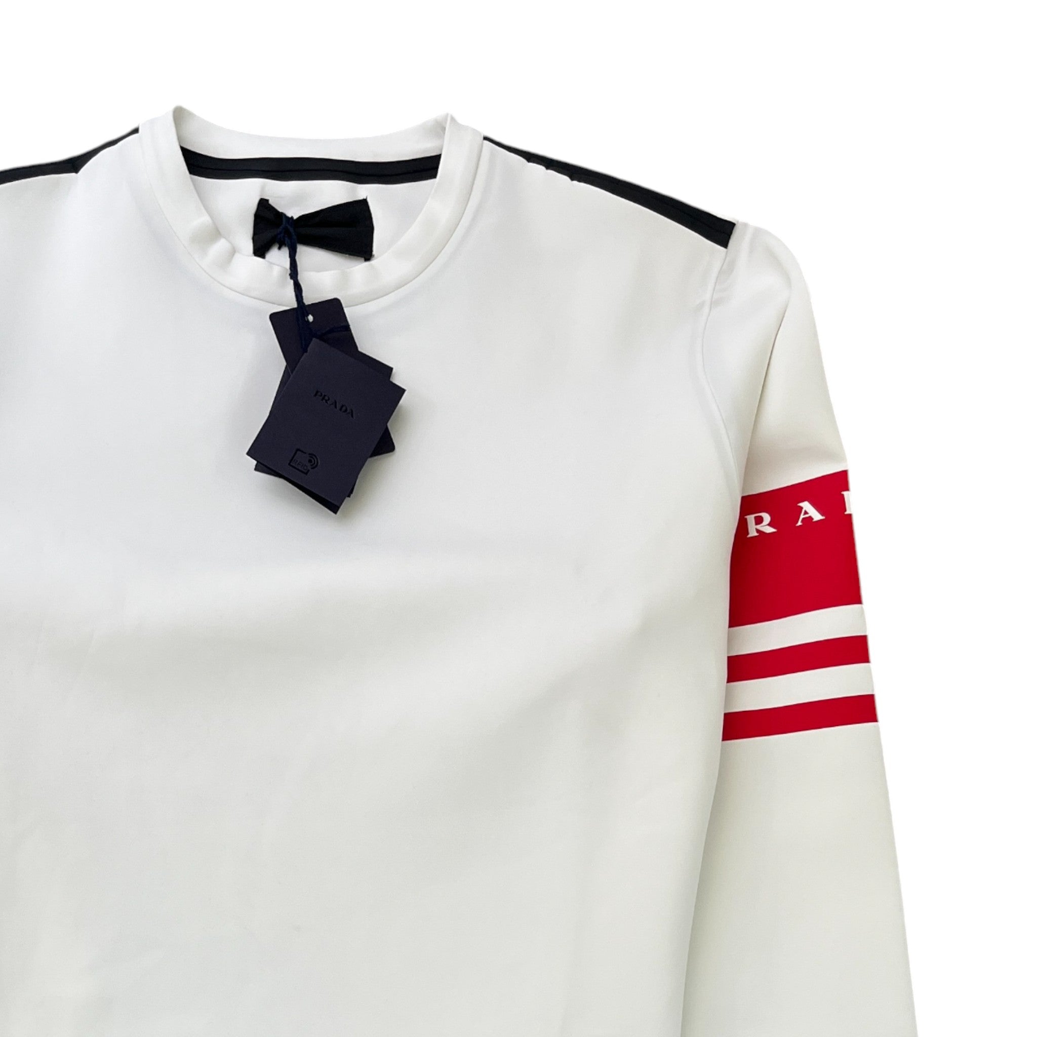 Men's Logo Print Sweatshirt White Size XL