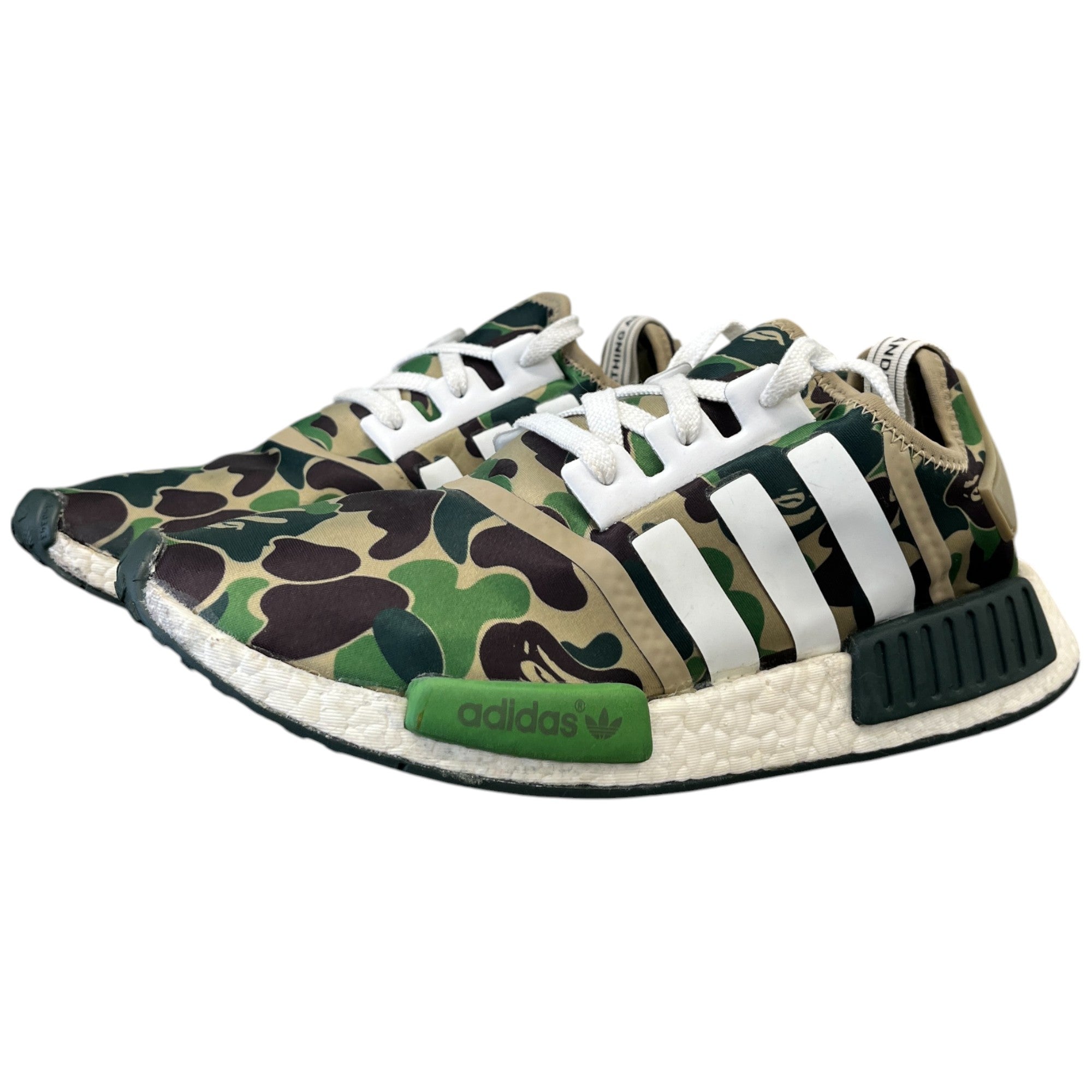 Men's A Bathing Ape X Nmd_R1 'Olive Camo' Low Trainers Khaki Size EU 43.5 / UK 9.5