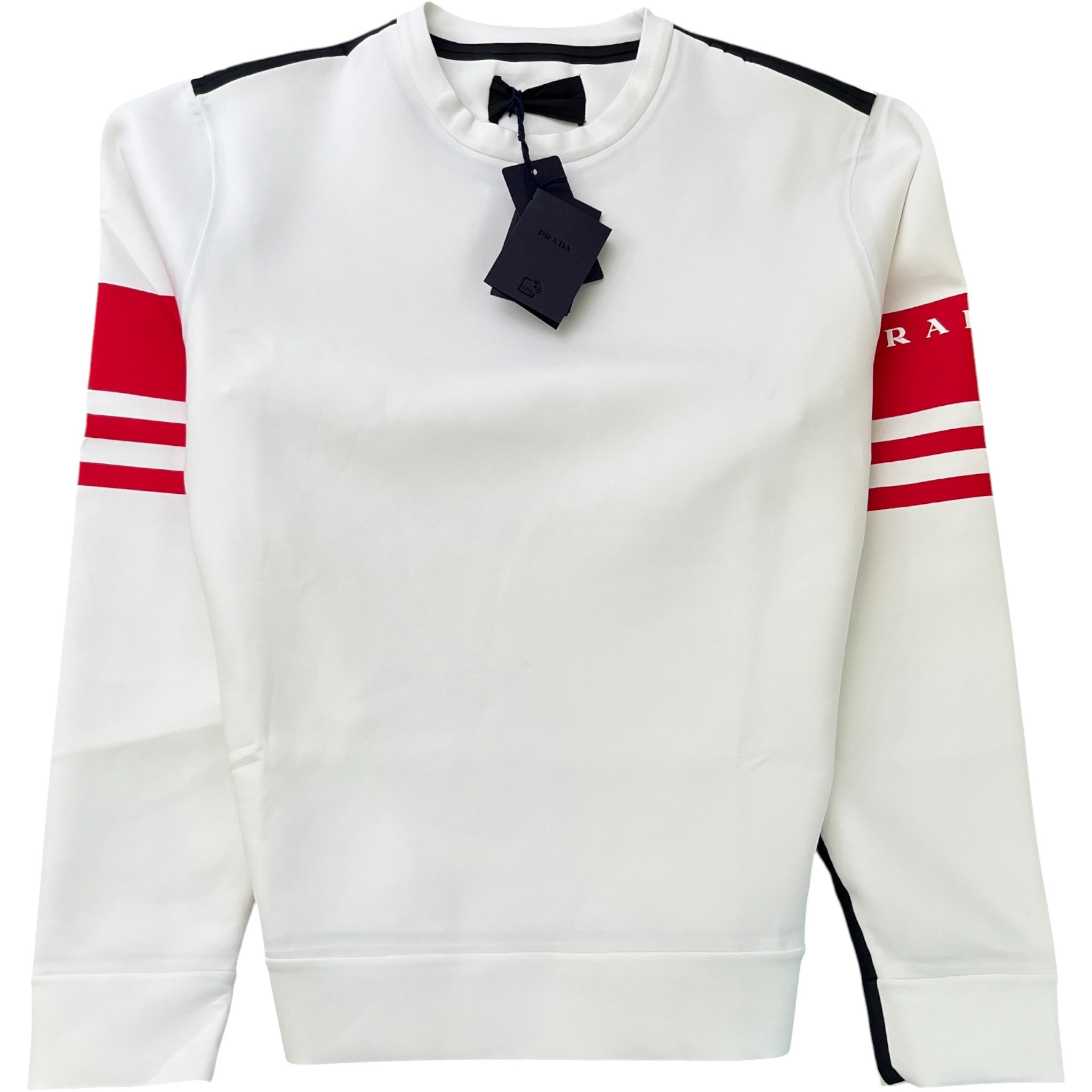 Men's Logo Print Sweatshirt White Size XL