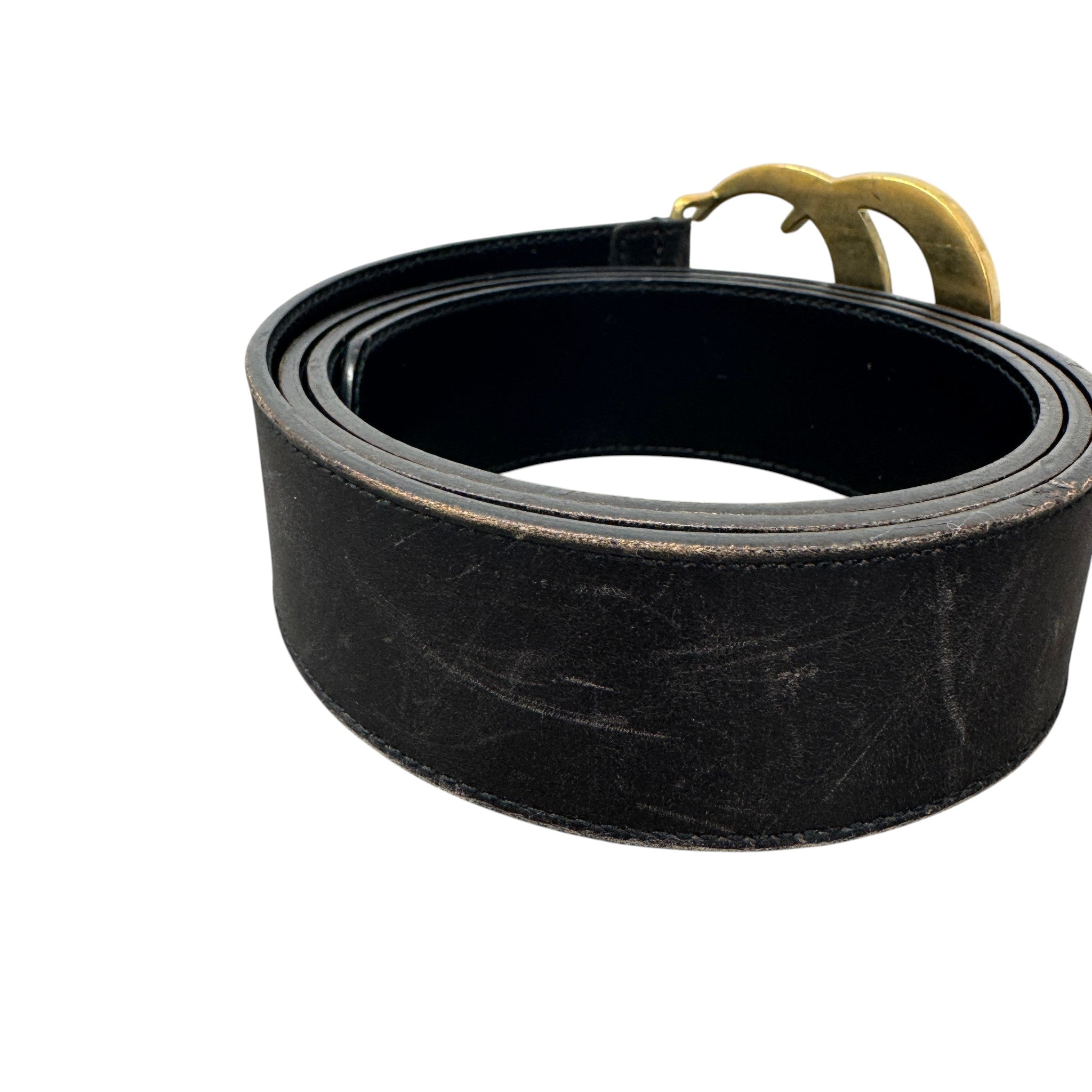 Women's Interlocking G Belt Black Size Waist 36"