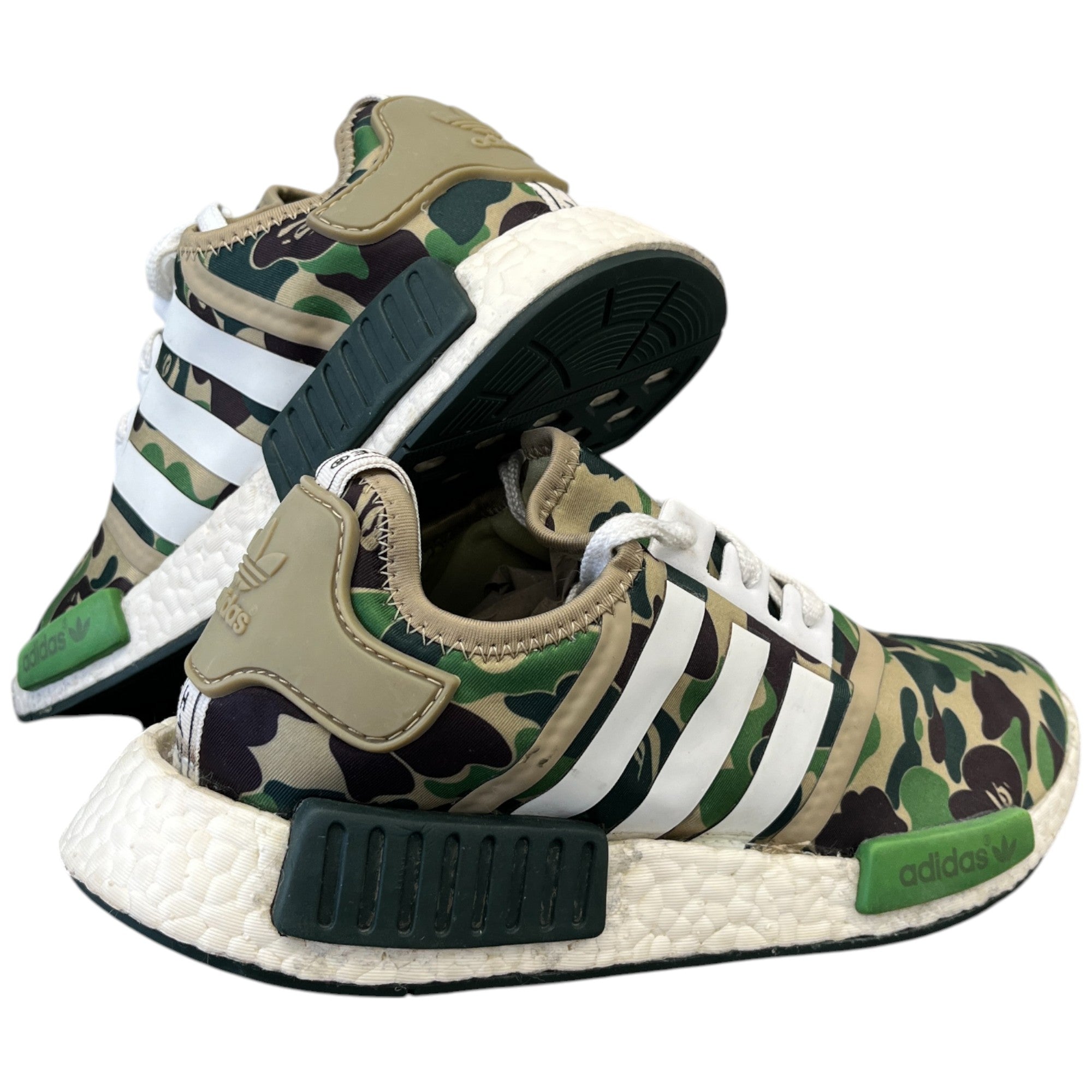 Men's A Bathing Ape X Nmd_R1 'Olive Camo' Low Trainers Khaki Size EU 43.5 / UK 9.5
