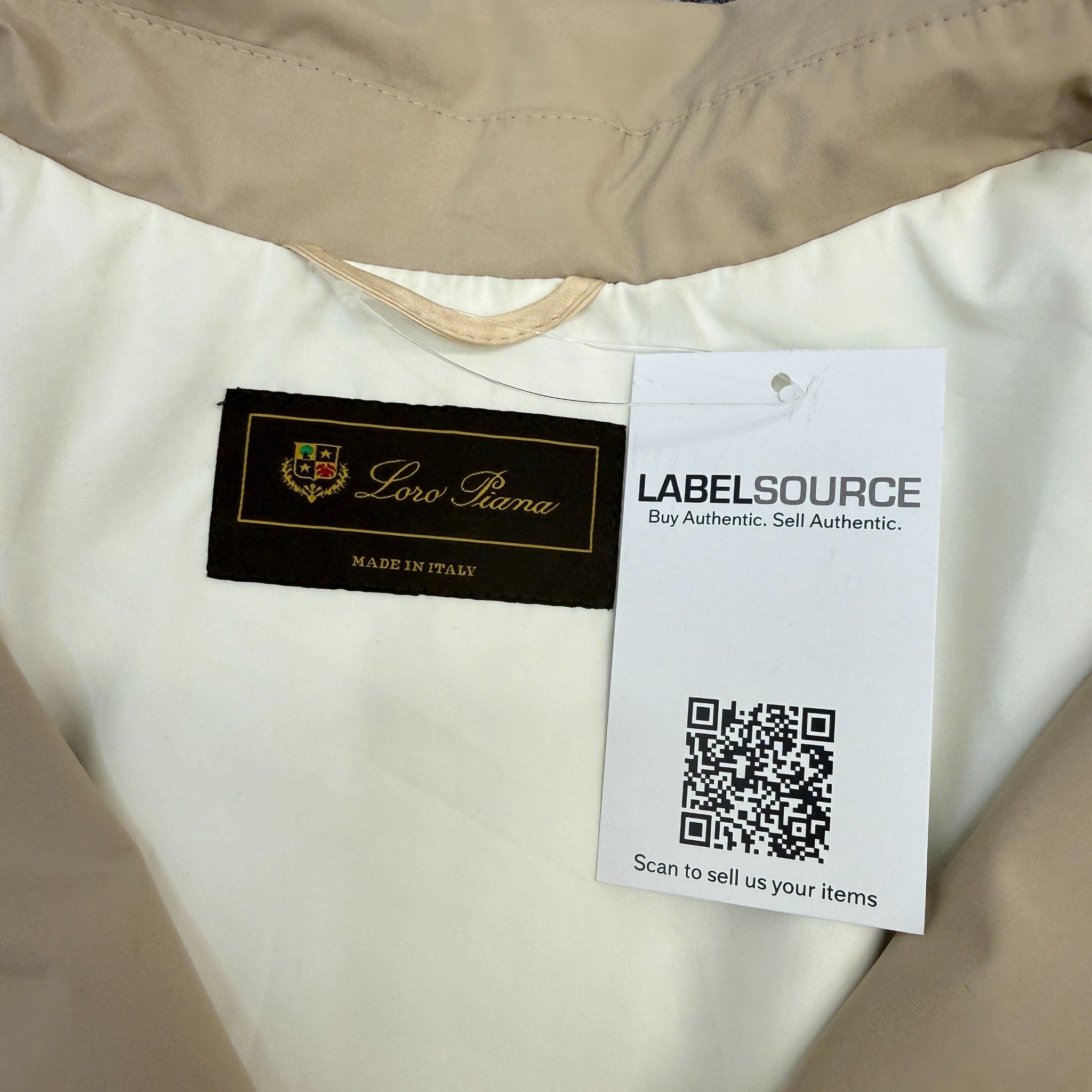 Women's Logo Button Trench Jacket Beige Size M