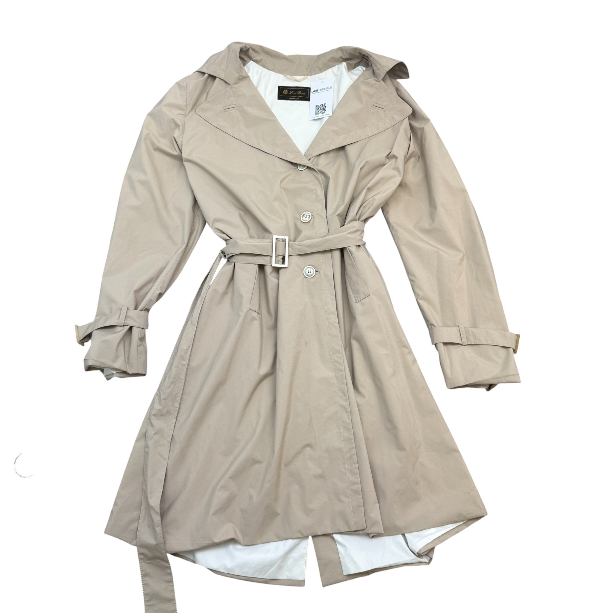 Women's Logo Button Trench Jacket Beige Size M