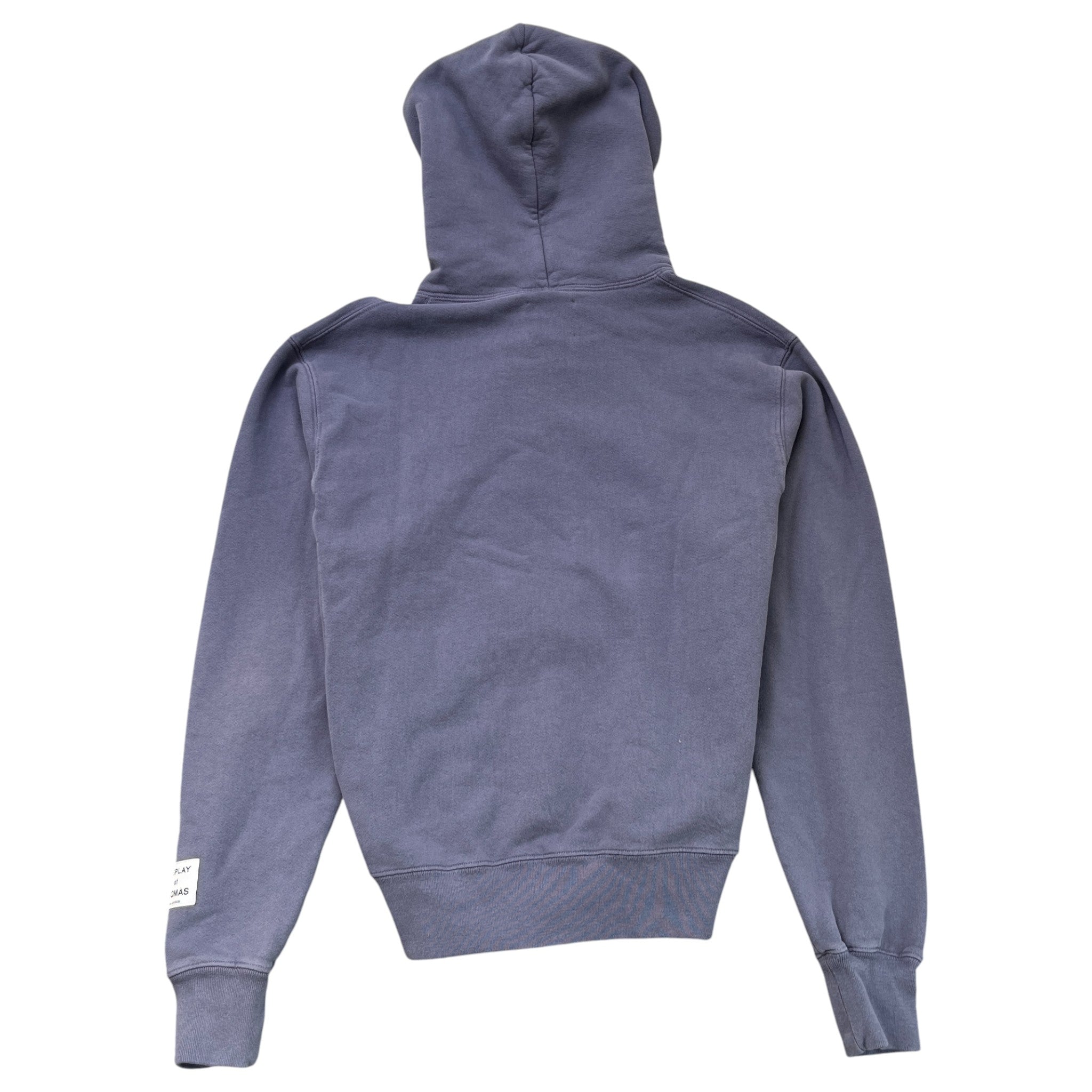 Men's Property Logo Print Hoodie Blue Size S