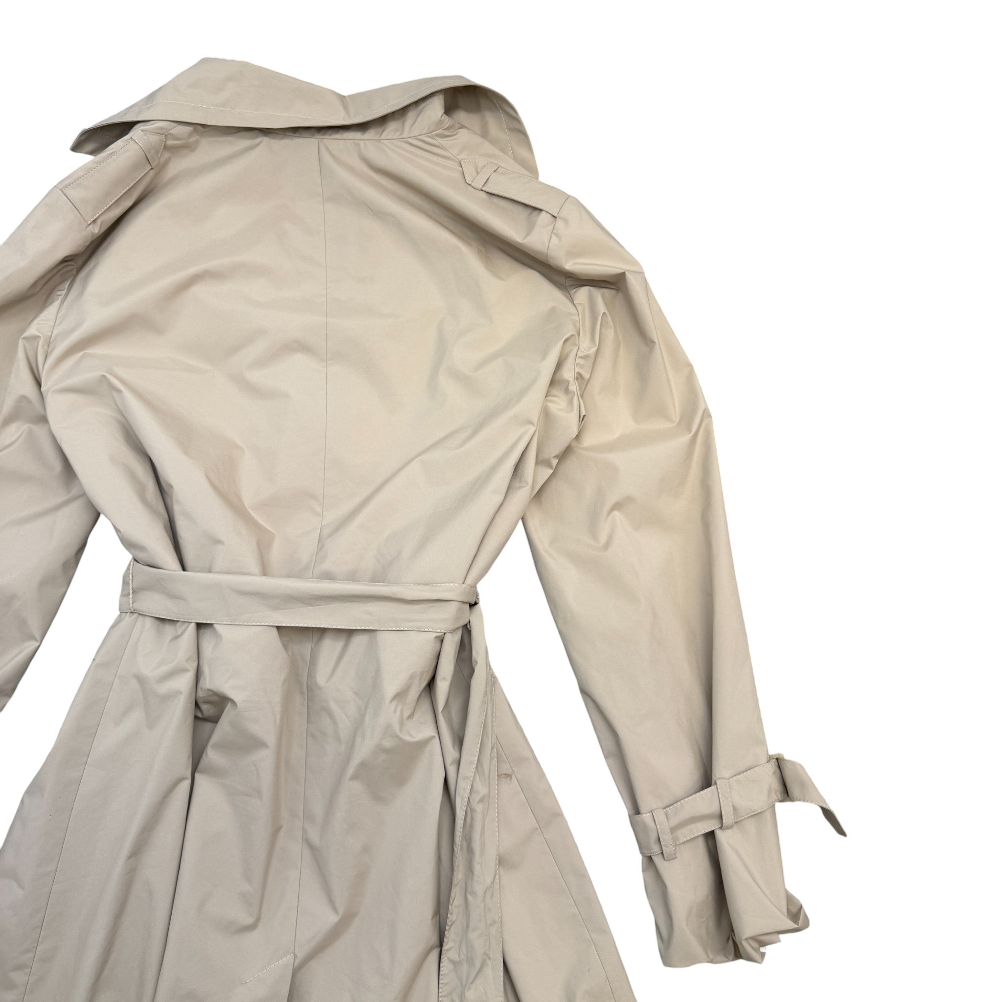 Women's Logo Button Trench Jacket Beige Size M