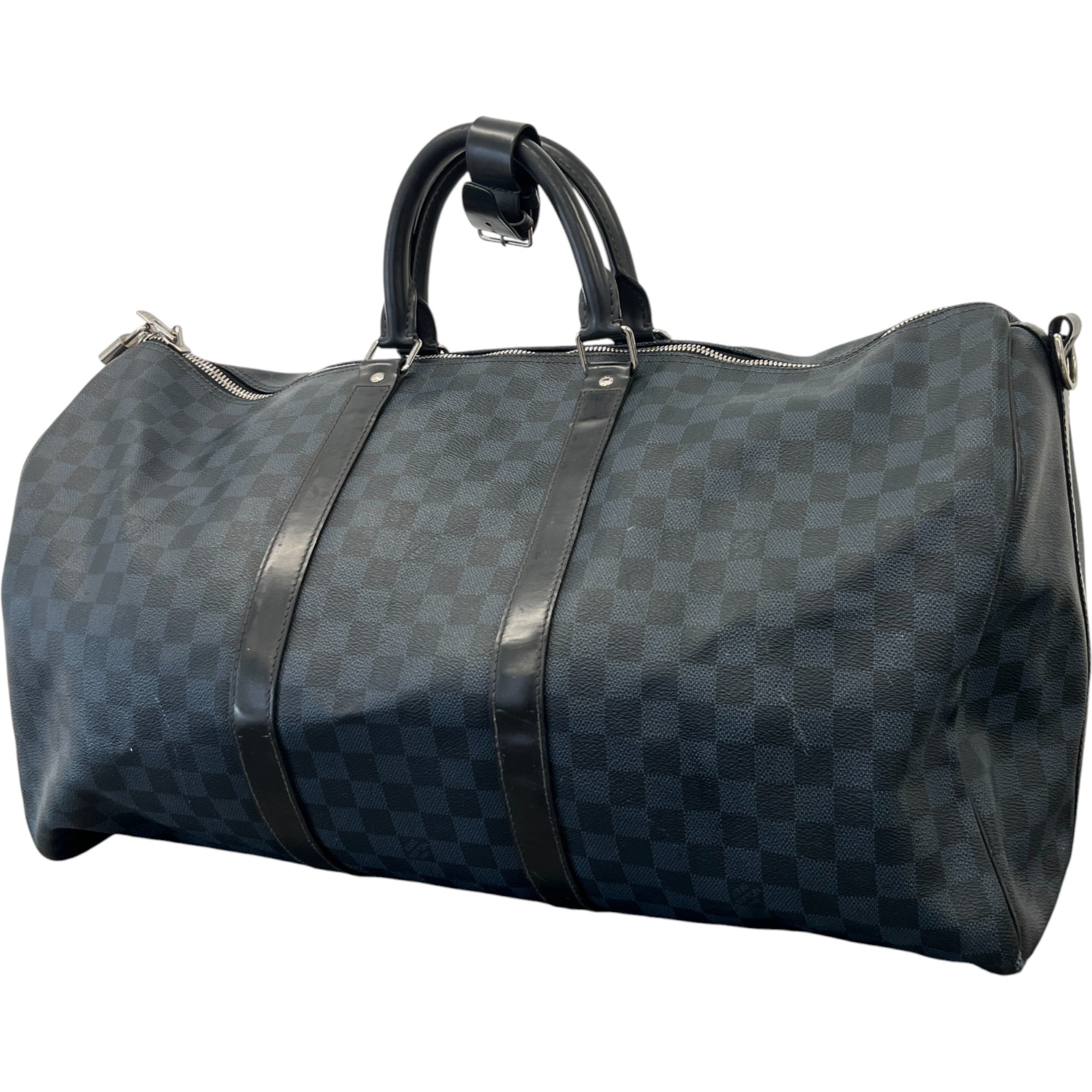 Men's Damier Colbalt Keepall 55 Bag Navy